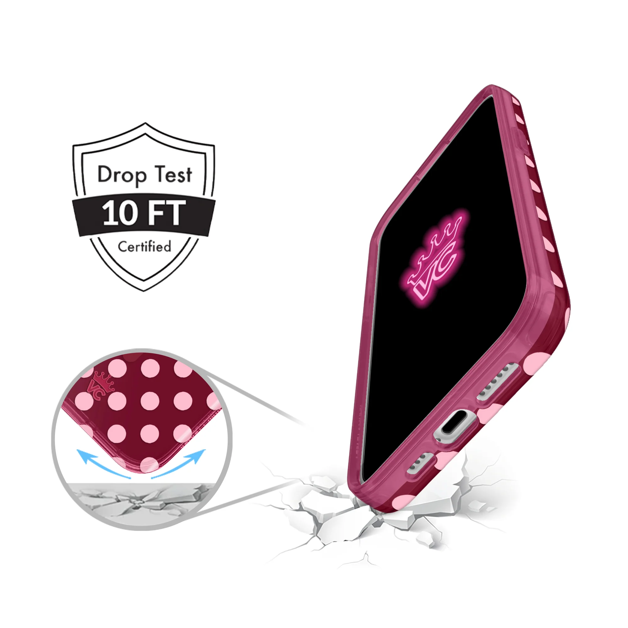Raspberry Polka Dot iPhone Case - Image 57
