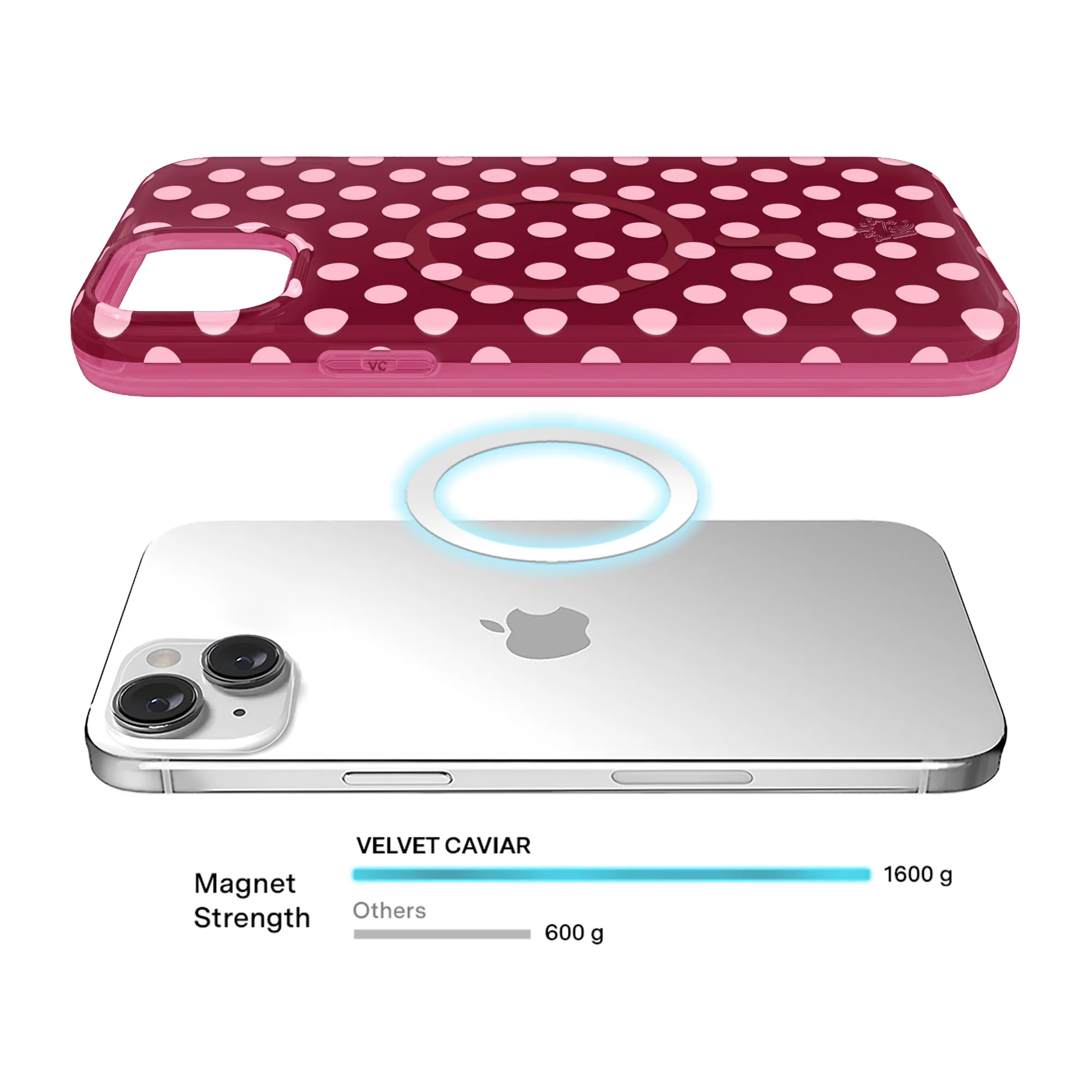 Raspberry Polka Dot iPhone Case - Image 74