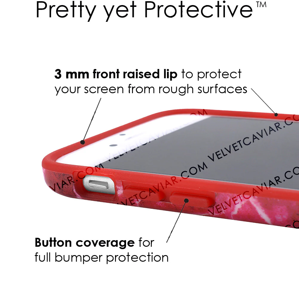 Red Velvet Marble iPhone Case - Image 3