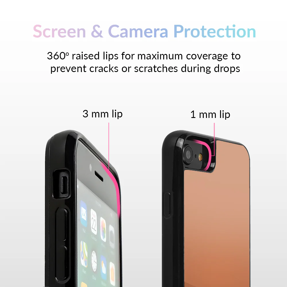 Rose Gold Reflective Mirror iPhone Case - Image 3