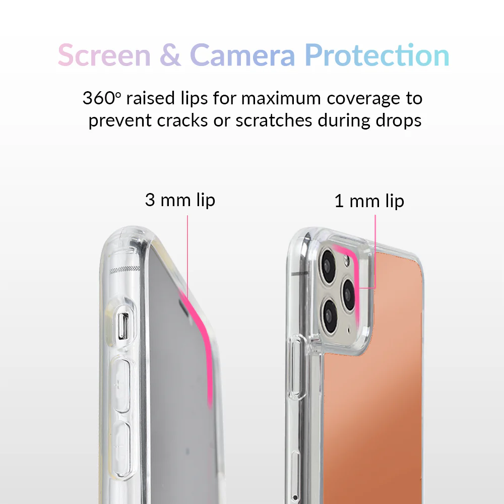 Rose Gold Reflective Mirror iPhone Case - Image 49