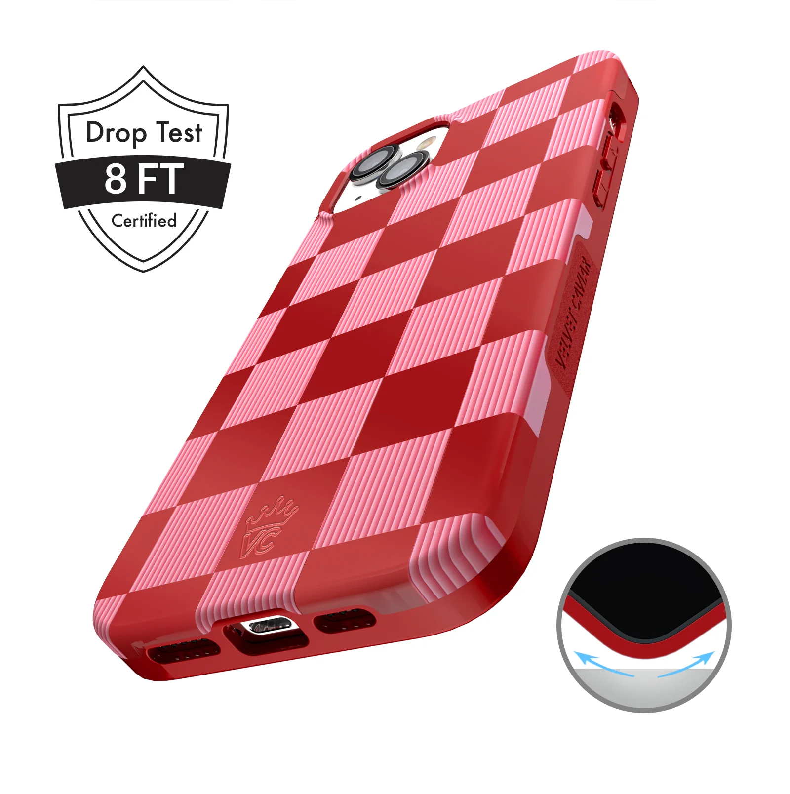 Rose Vibe Checkered iPhone Case - Image 41