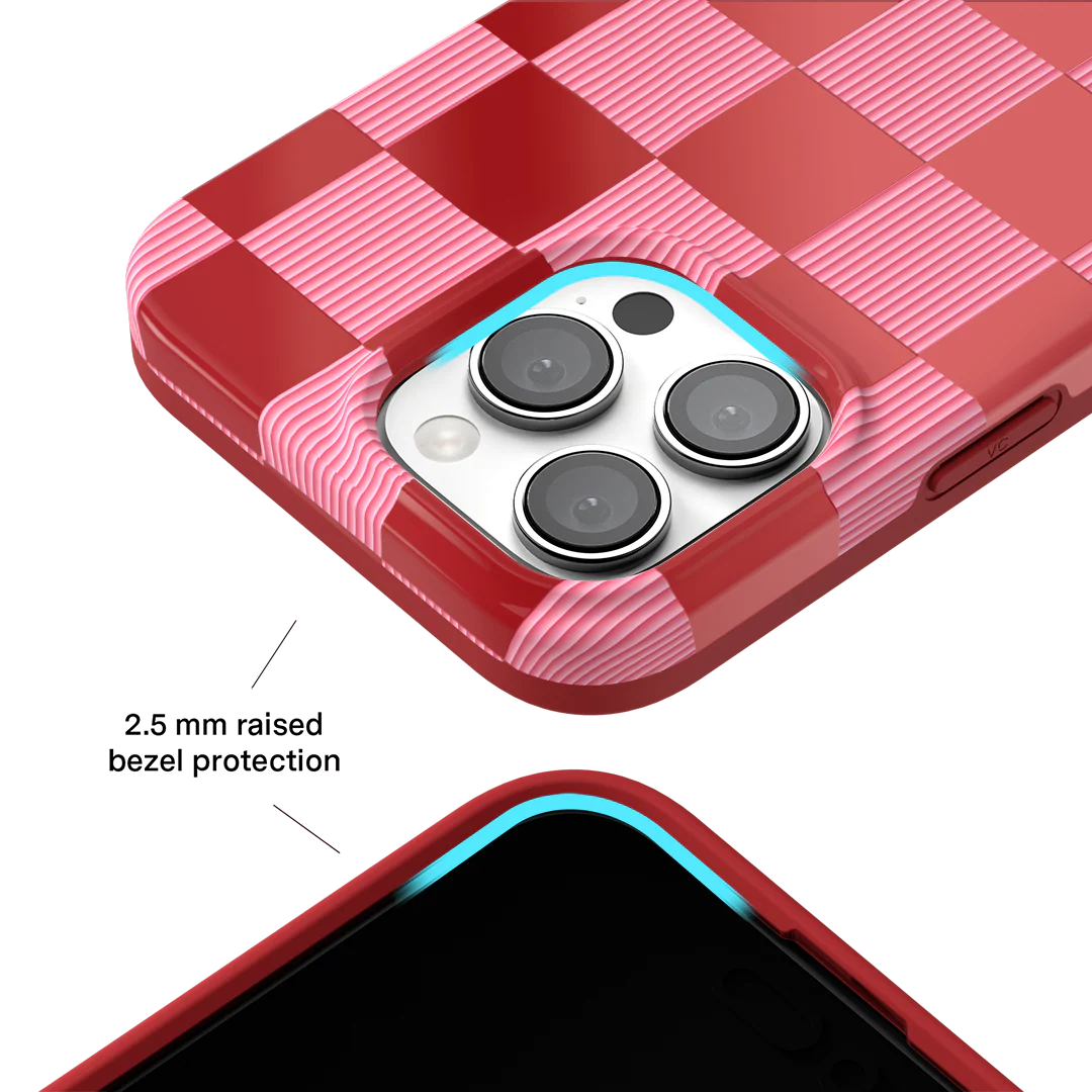Rose Vibe Checkered iPhone Case - Image 99
