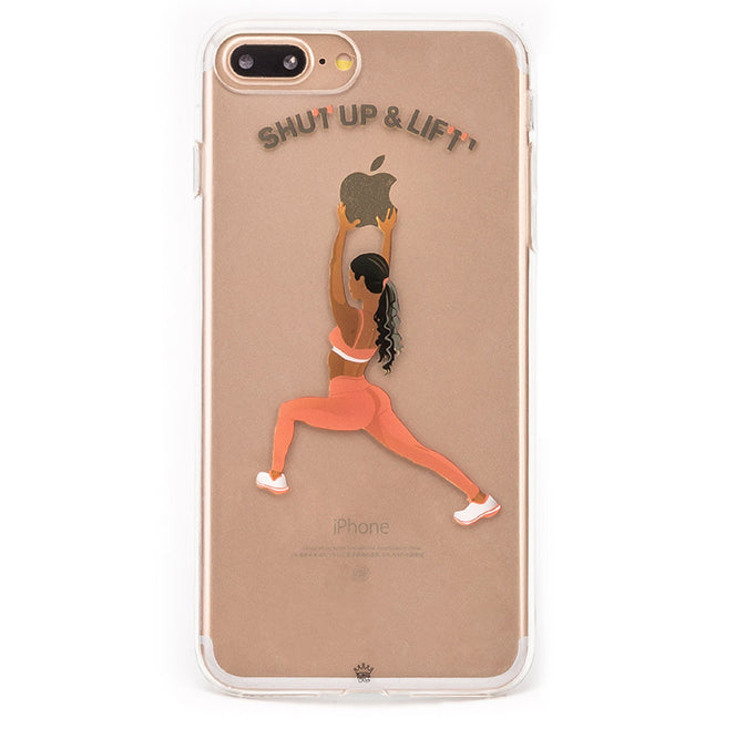 Shut Up & Lift iPhone Case Black Hair Pink Pants - Image 13