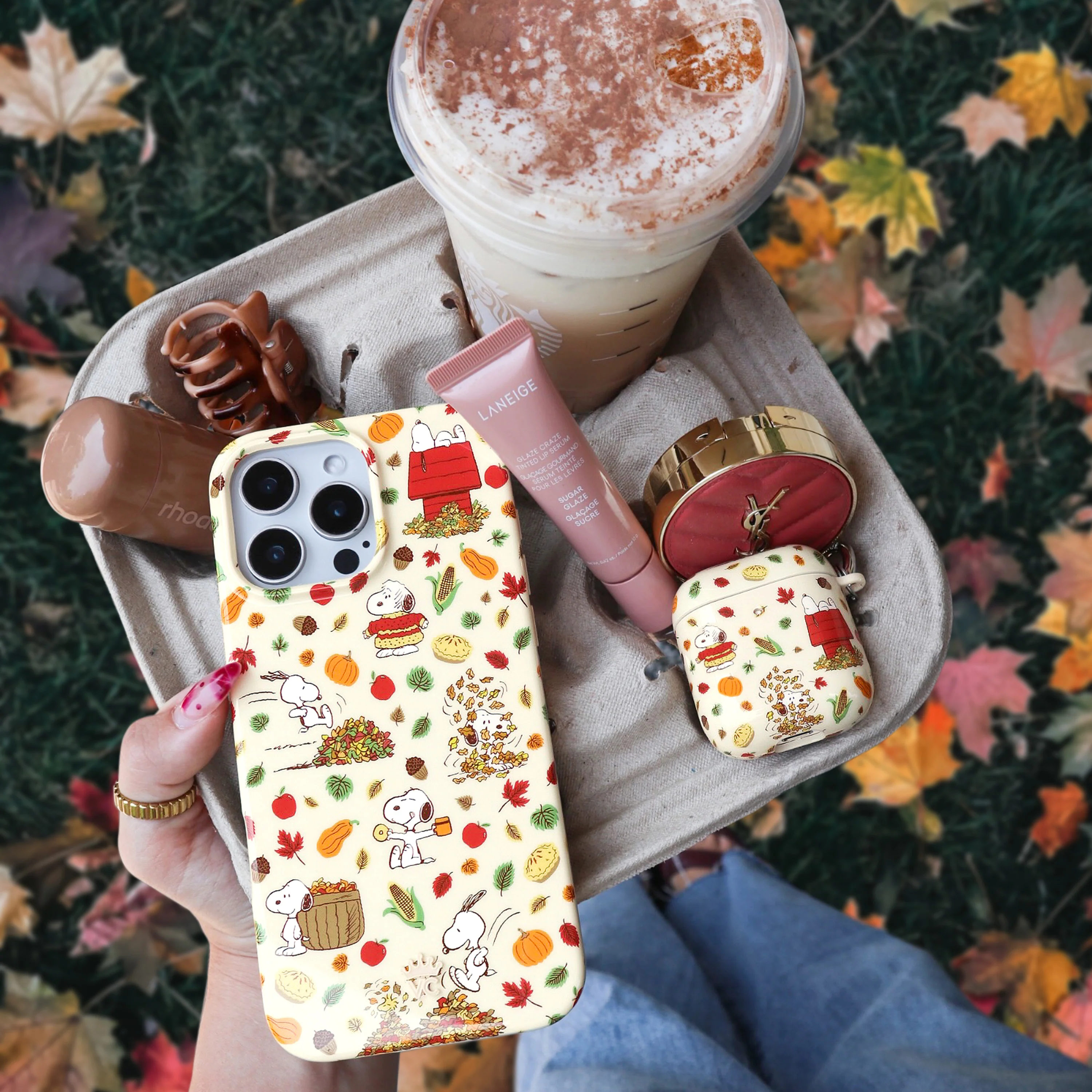Snoopy Autumn Leaves AirPod Case - Image 12