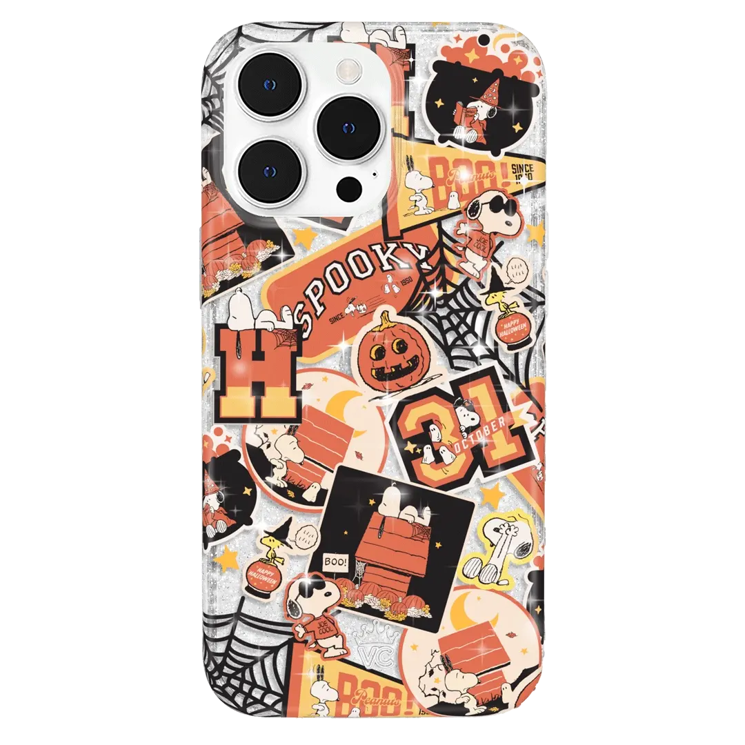 Snoopy Halloween Varsity Glitter iPhone Case - Image 61