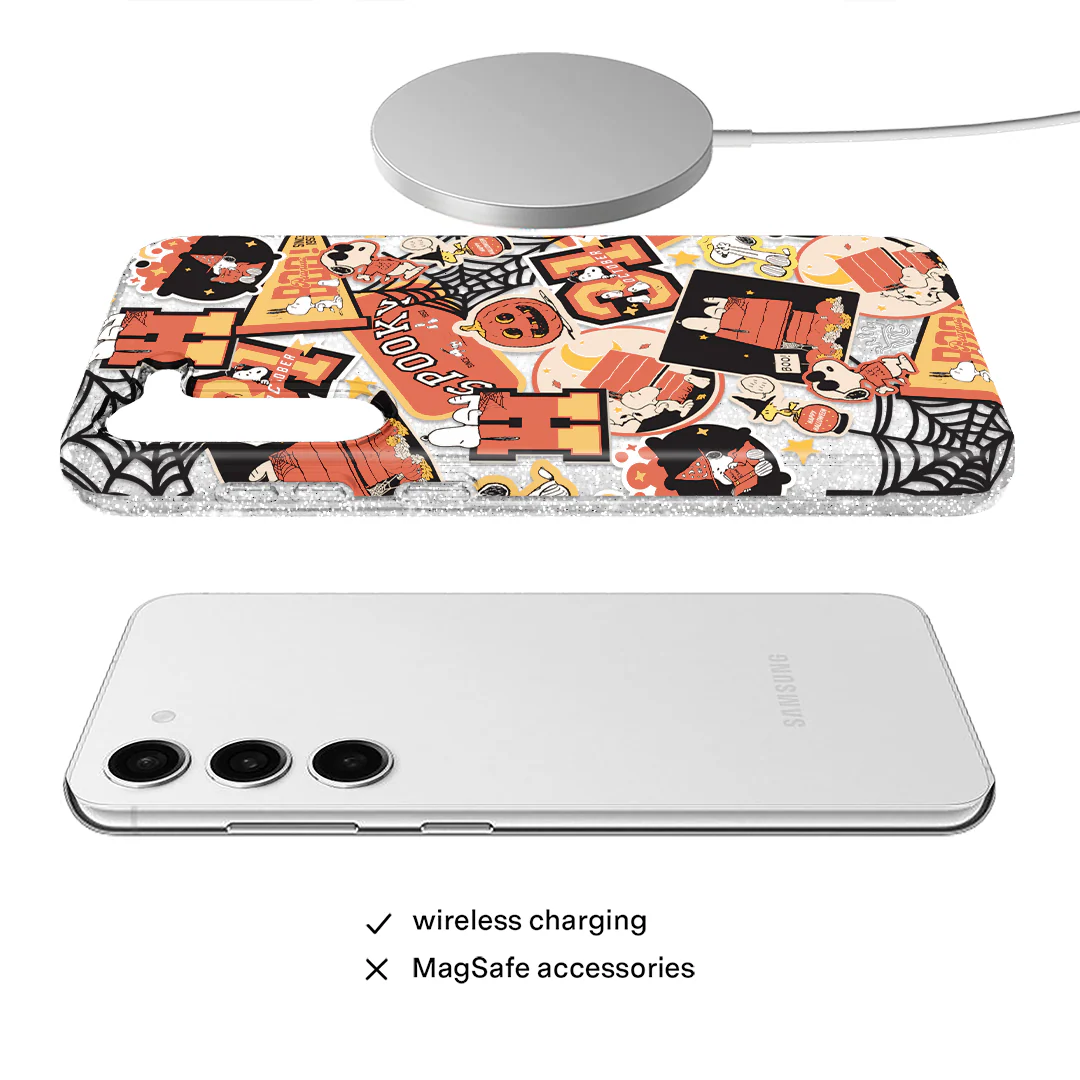 Snoopy Halloween Varsity Glitter Samsung Case - Image 33