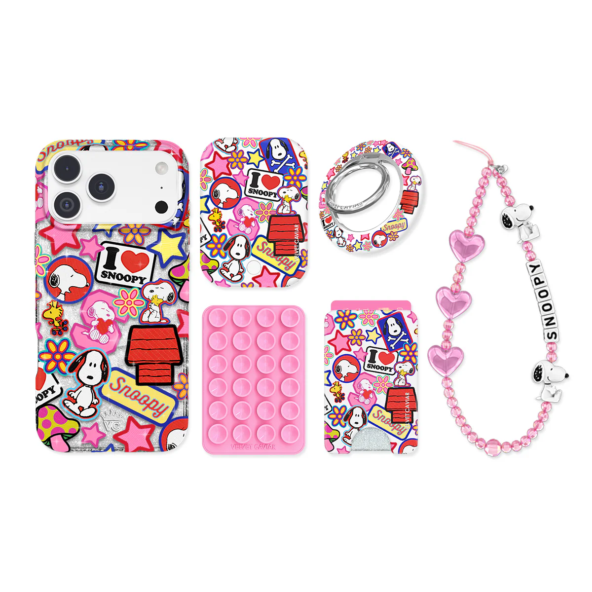 Snoopy Patchwork Glitter iPhone Bundle Set - Image 20