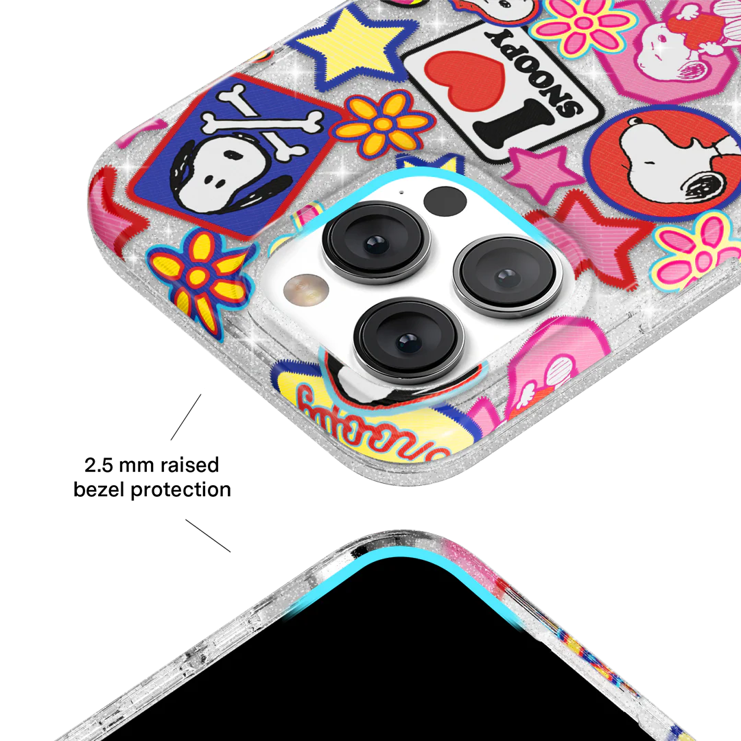 Snoopy Patchwork Glitter iPhone Case - Image 57
