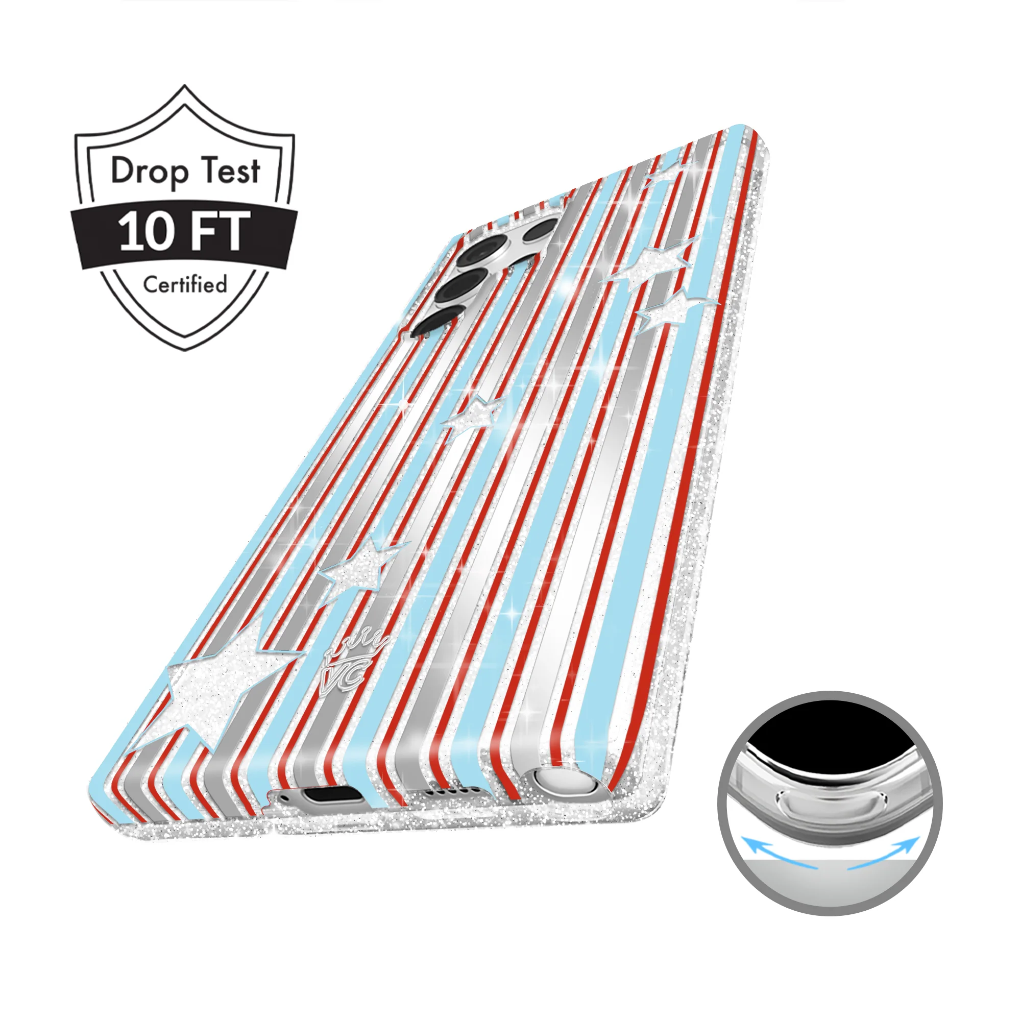 Stars & Stripes Glitter Samsung Case - Image 12