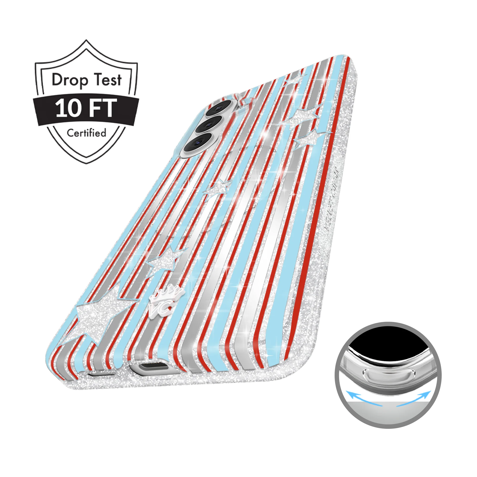 Stars & Stripes Glitter Samsung Case - Image 47