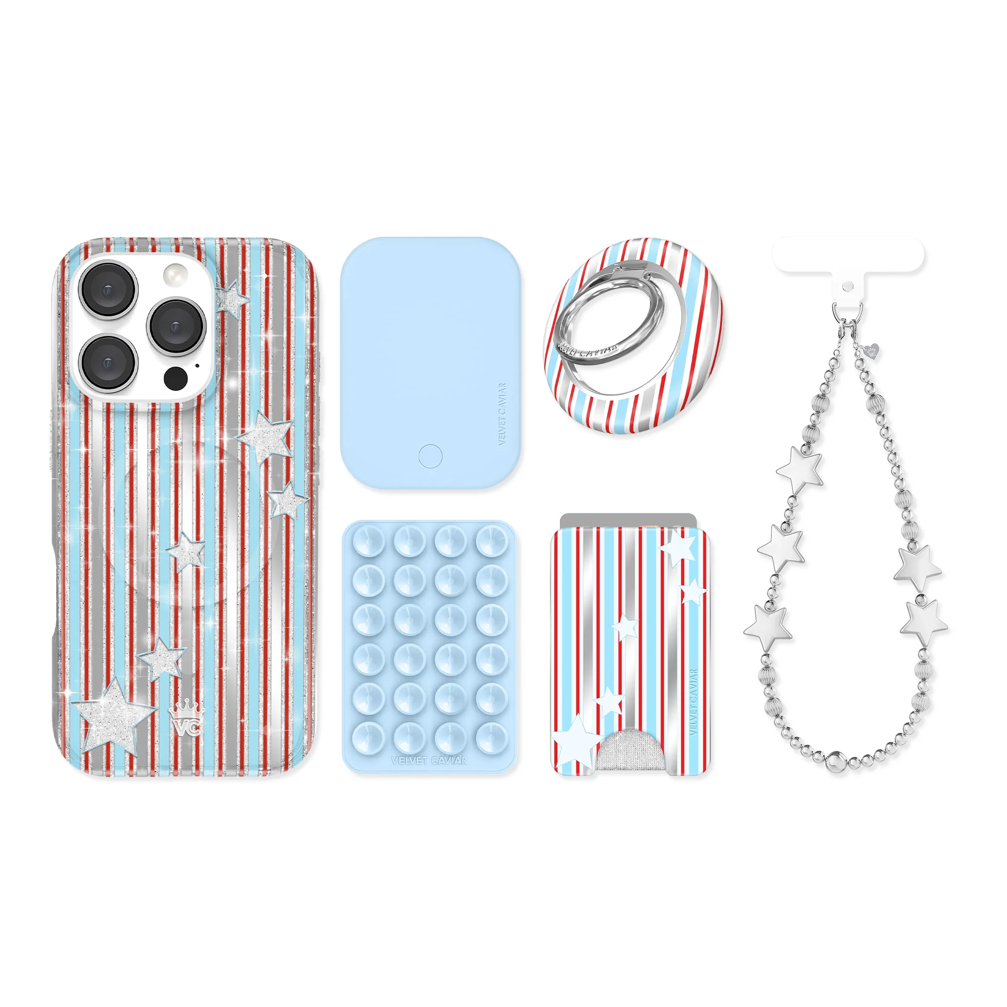Stars & Stripes Glitter iPhone Bundle Set - Image 71
