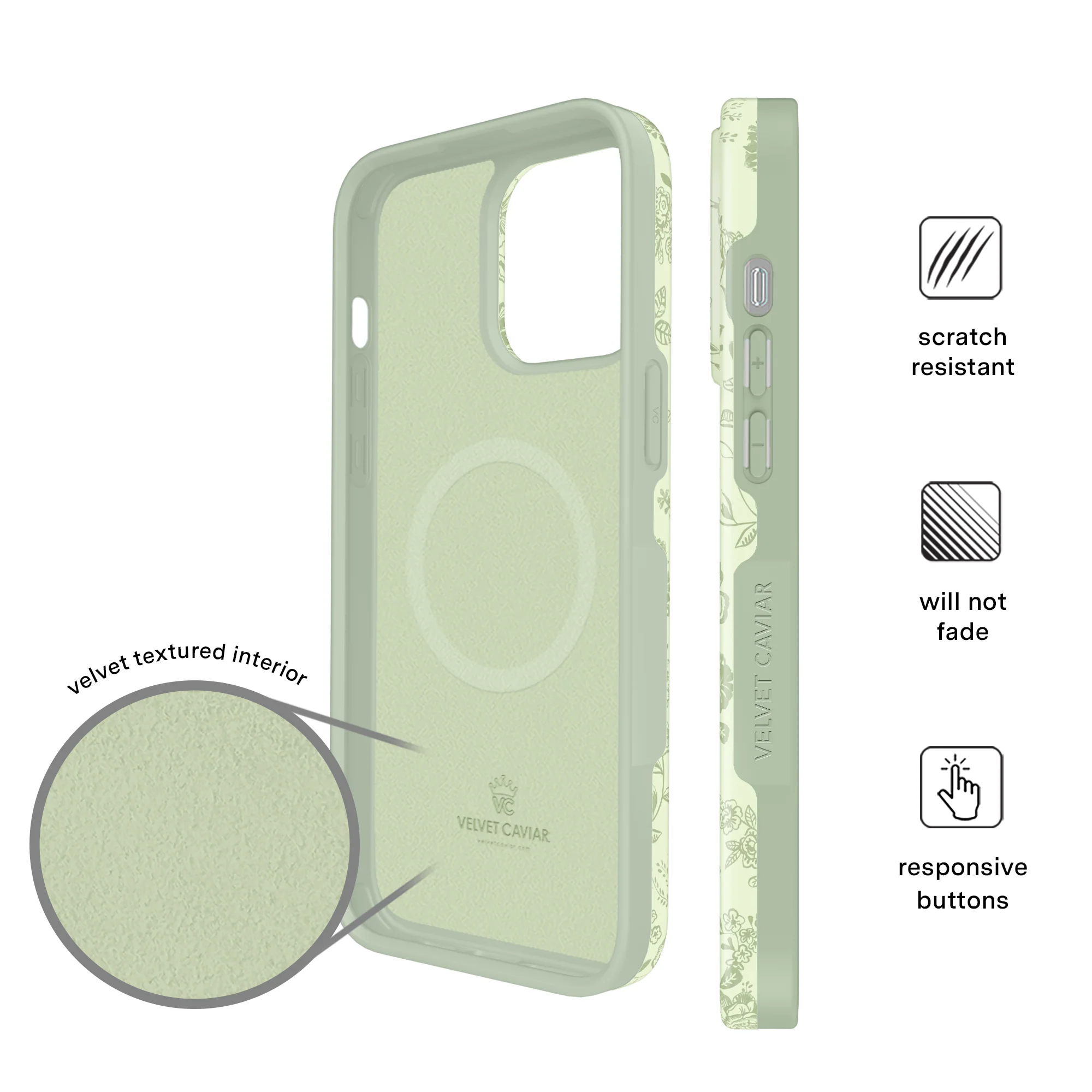 Storybook Sage Floral iPhone Case - Image 10