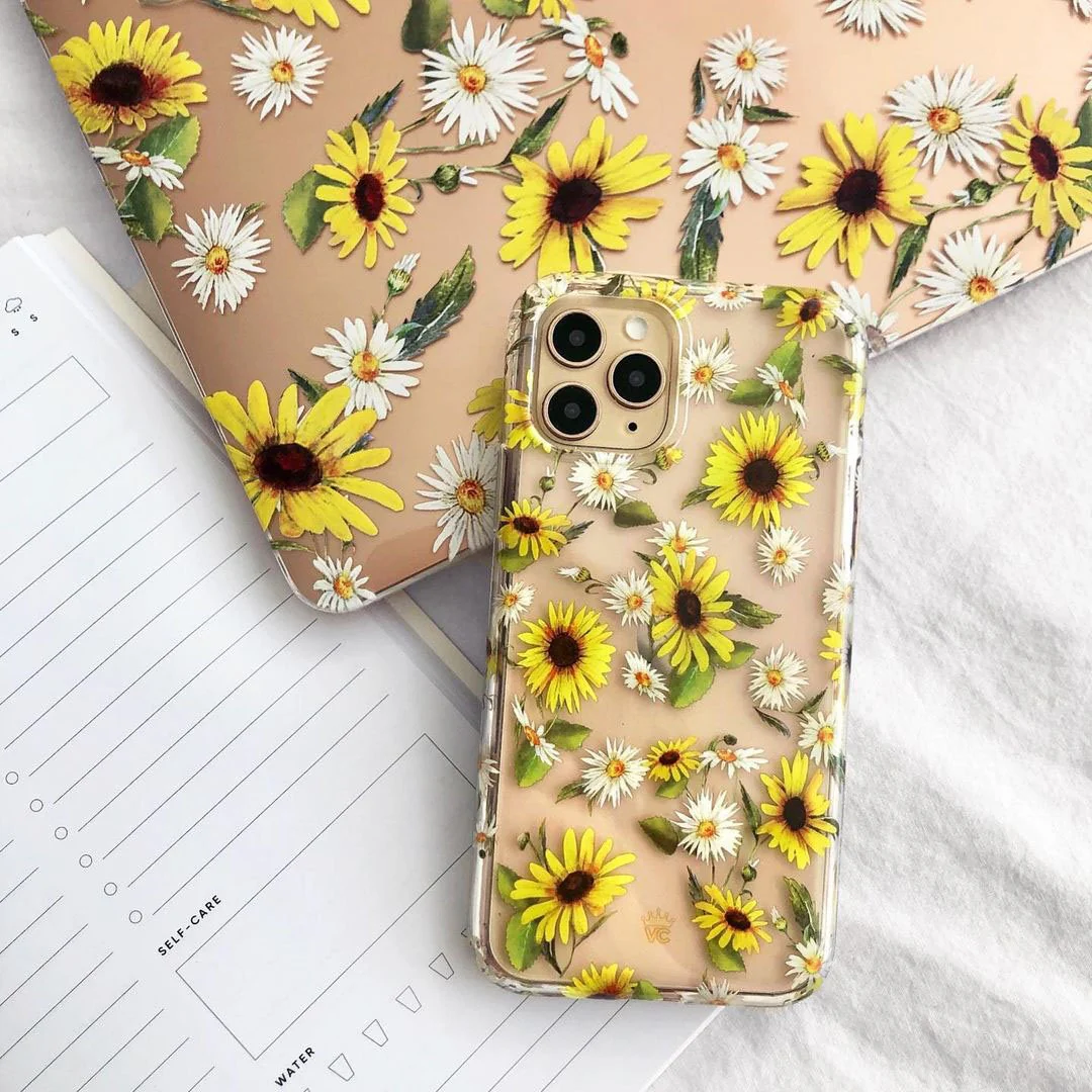 Sunflower Daisy Clear iPhone Case - Image 122