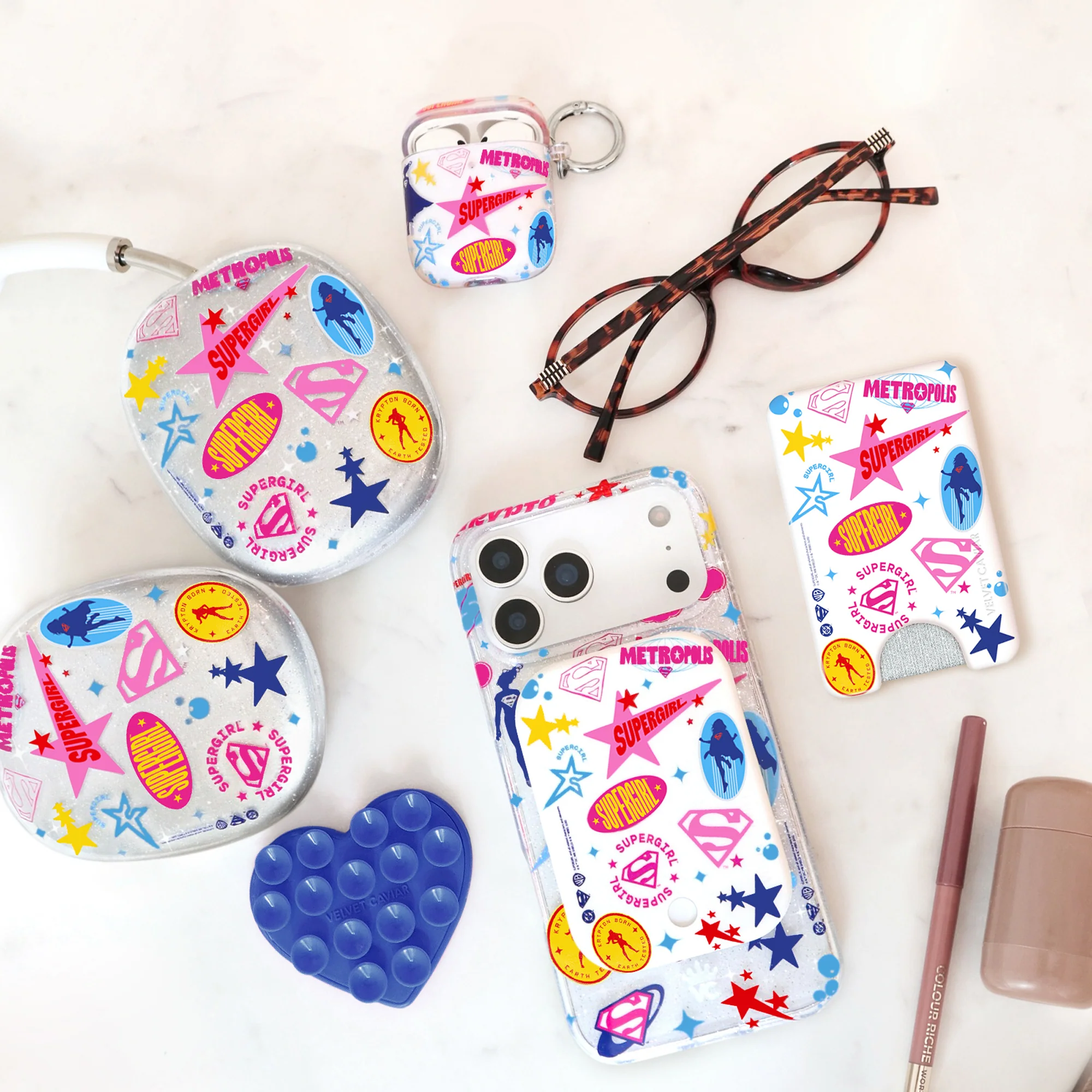 Supergirl Krypto Glitter AirPod Case - Image 12