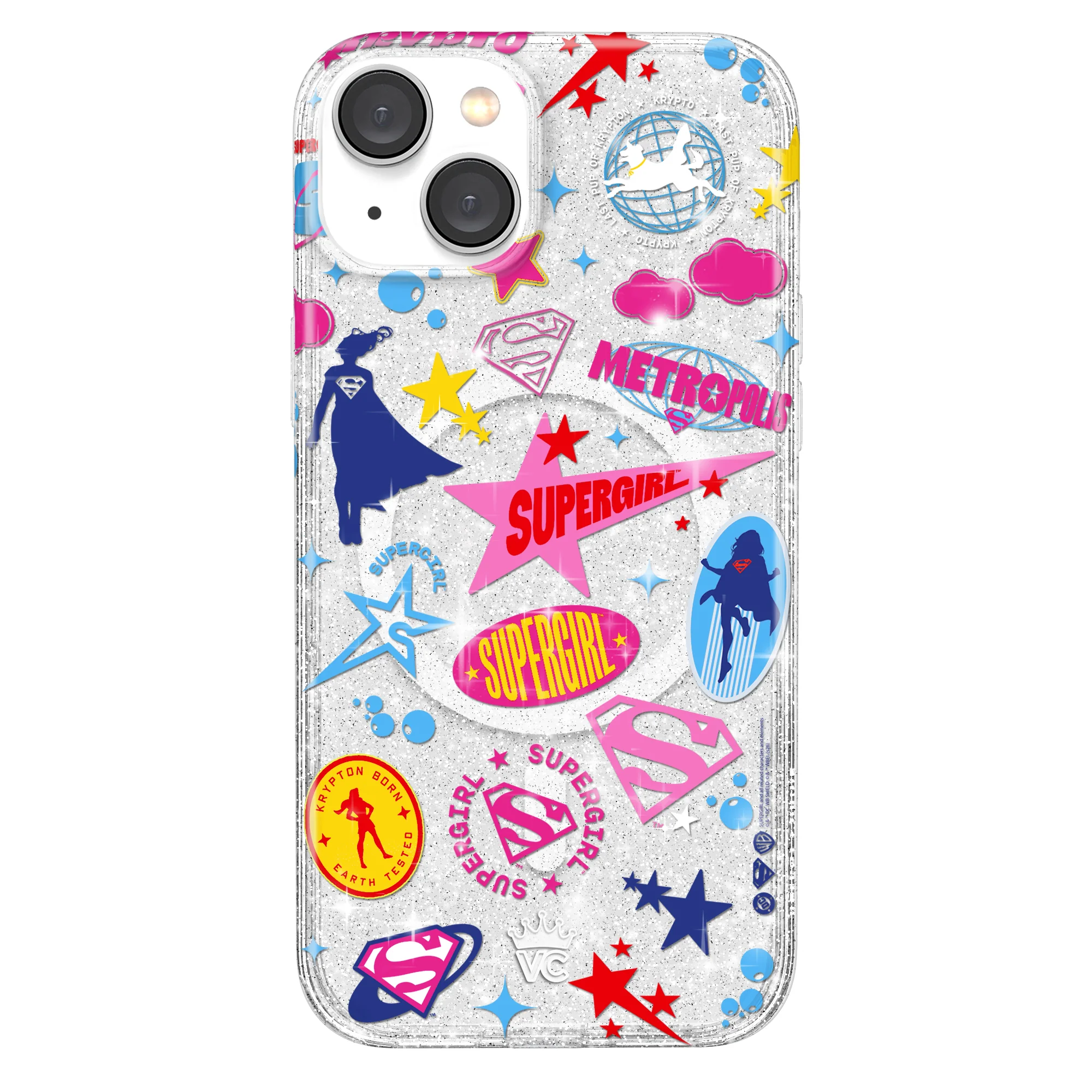 Supergirl Krypto Glitter iPhone Case - Image 31