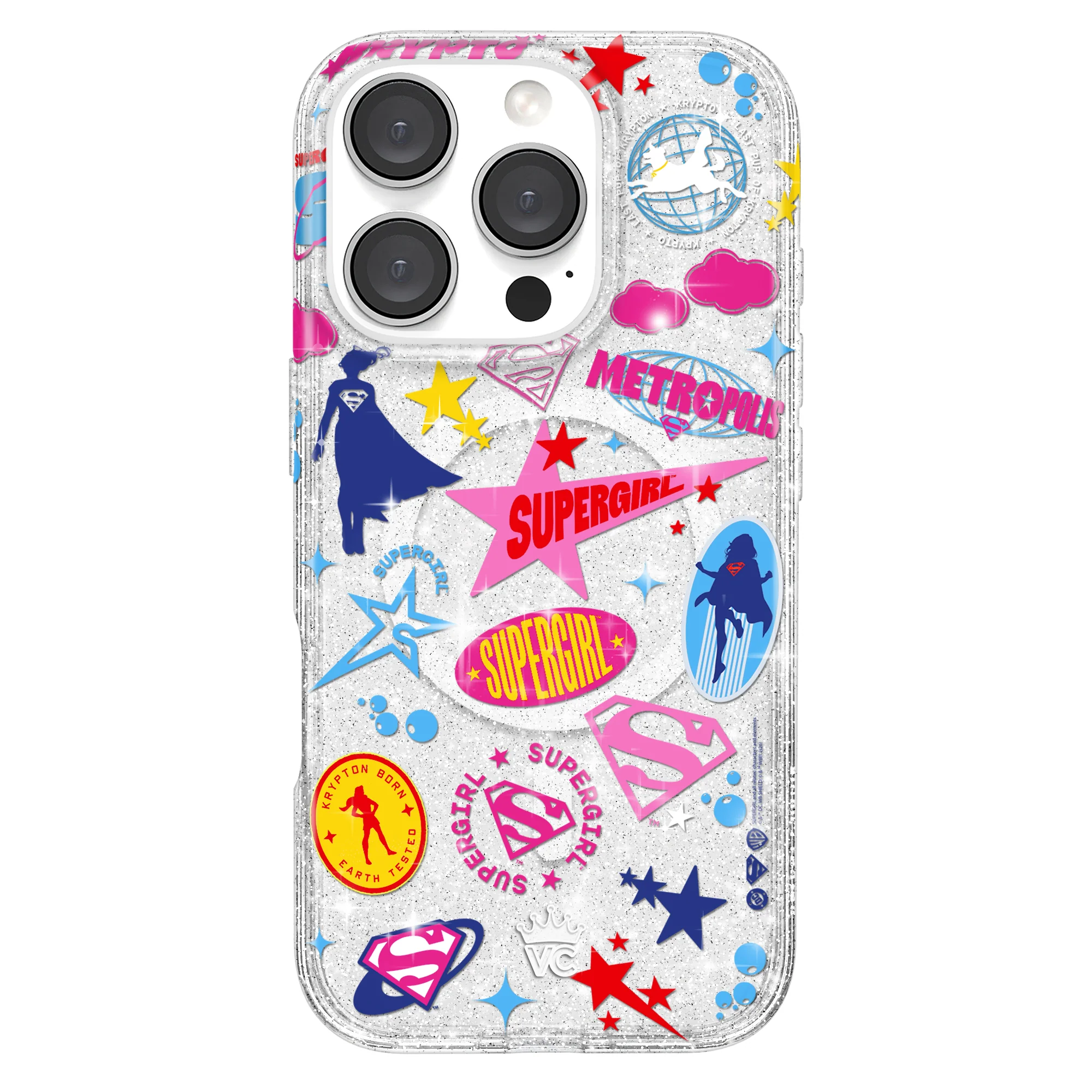 Supergirl Krypto Glitter iPhone Case - Image 46