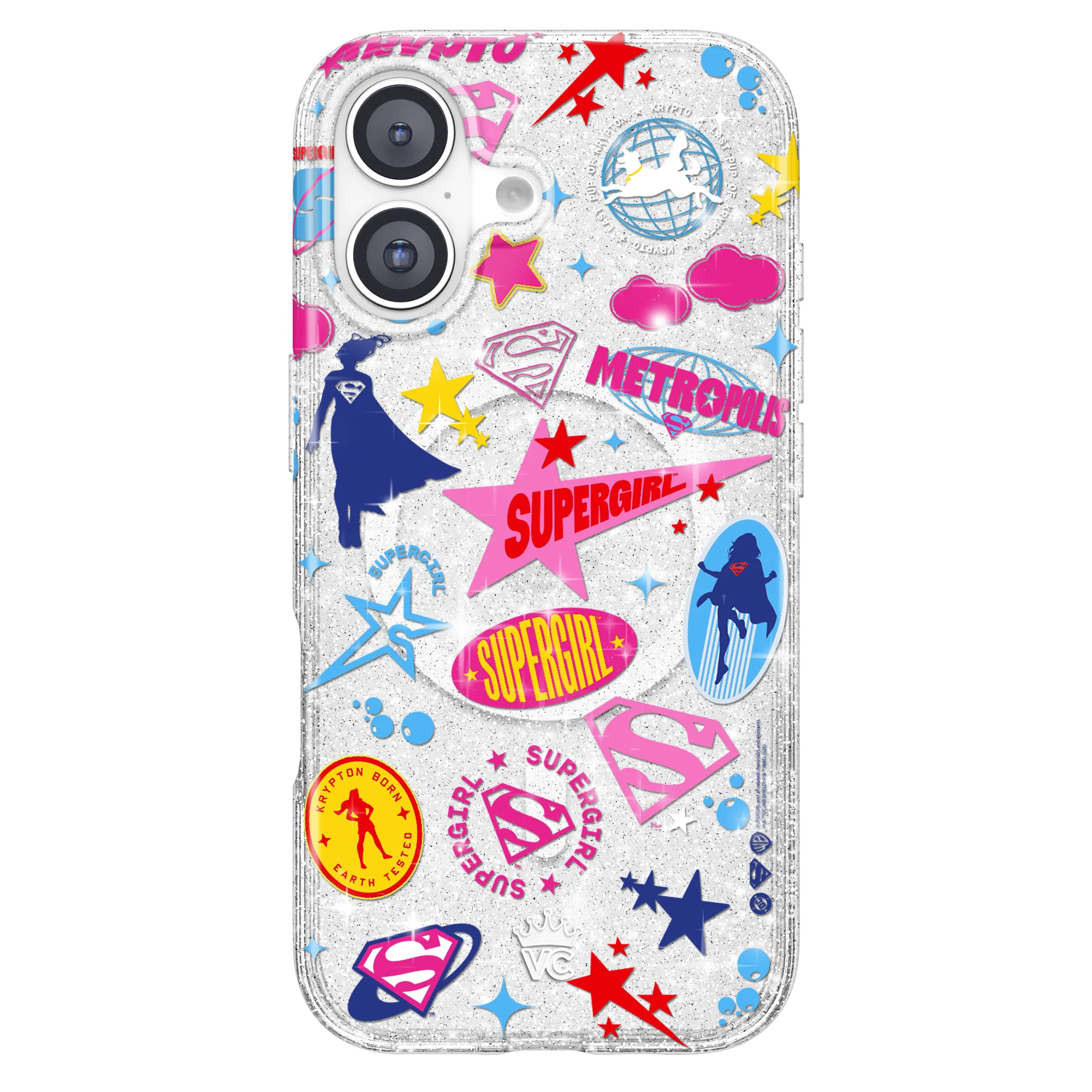 Supergirl Krypto Glitter iPhone Case - Image 71