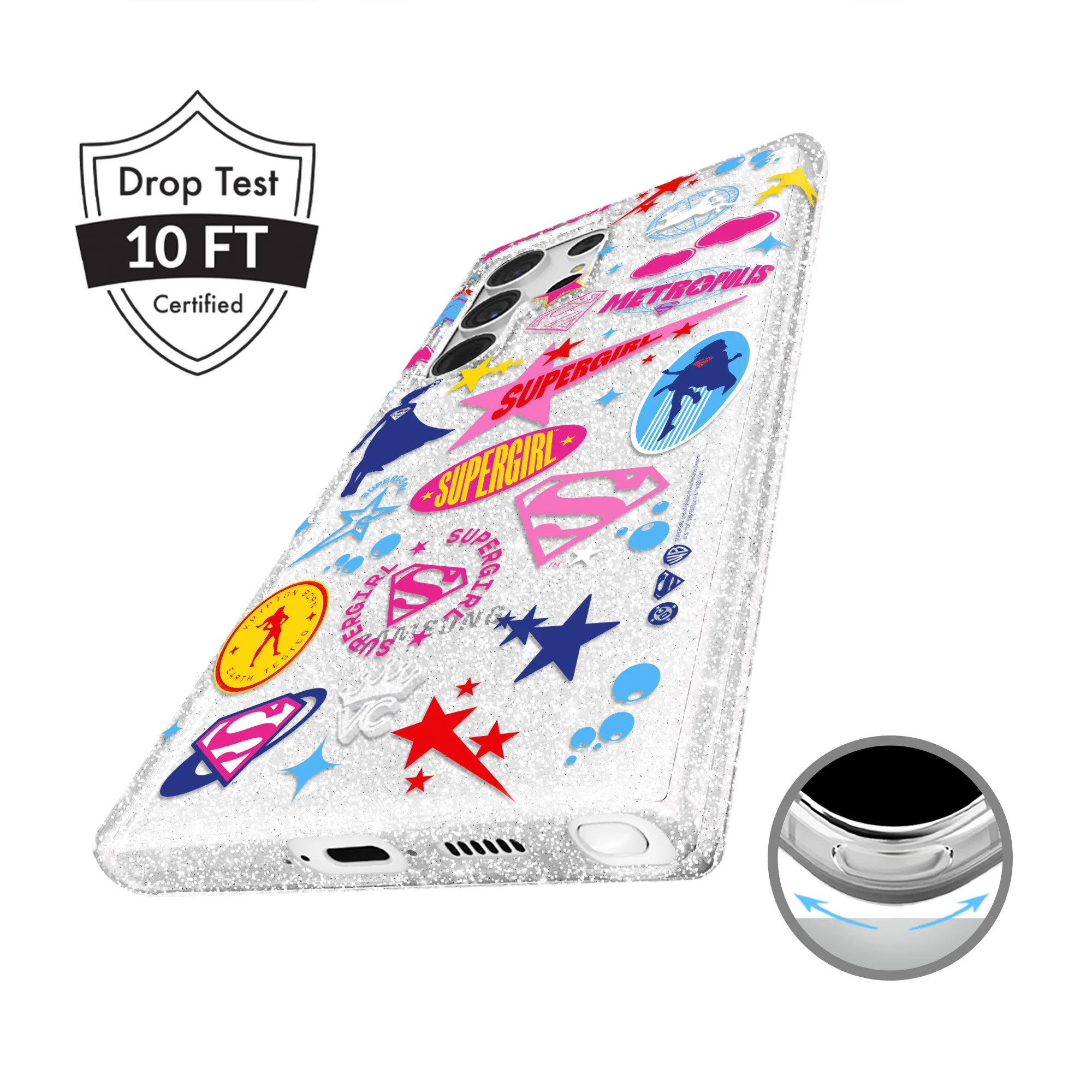 Supergirl Krypto Glitter Samsung Case - Image 22