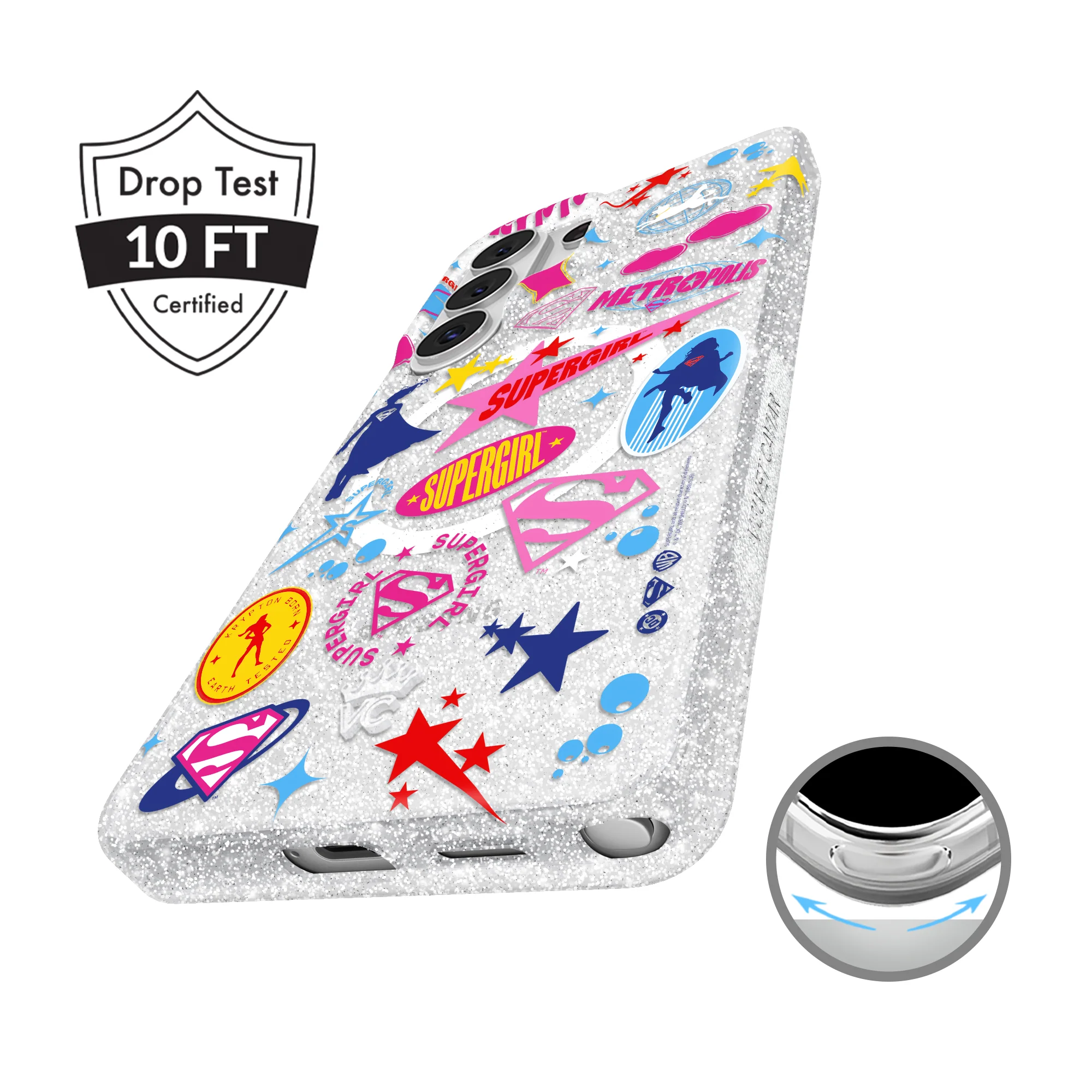Supergirl Krypto Glitter Samsung Case - Image 42