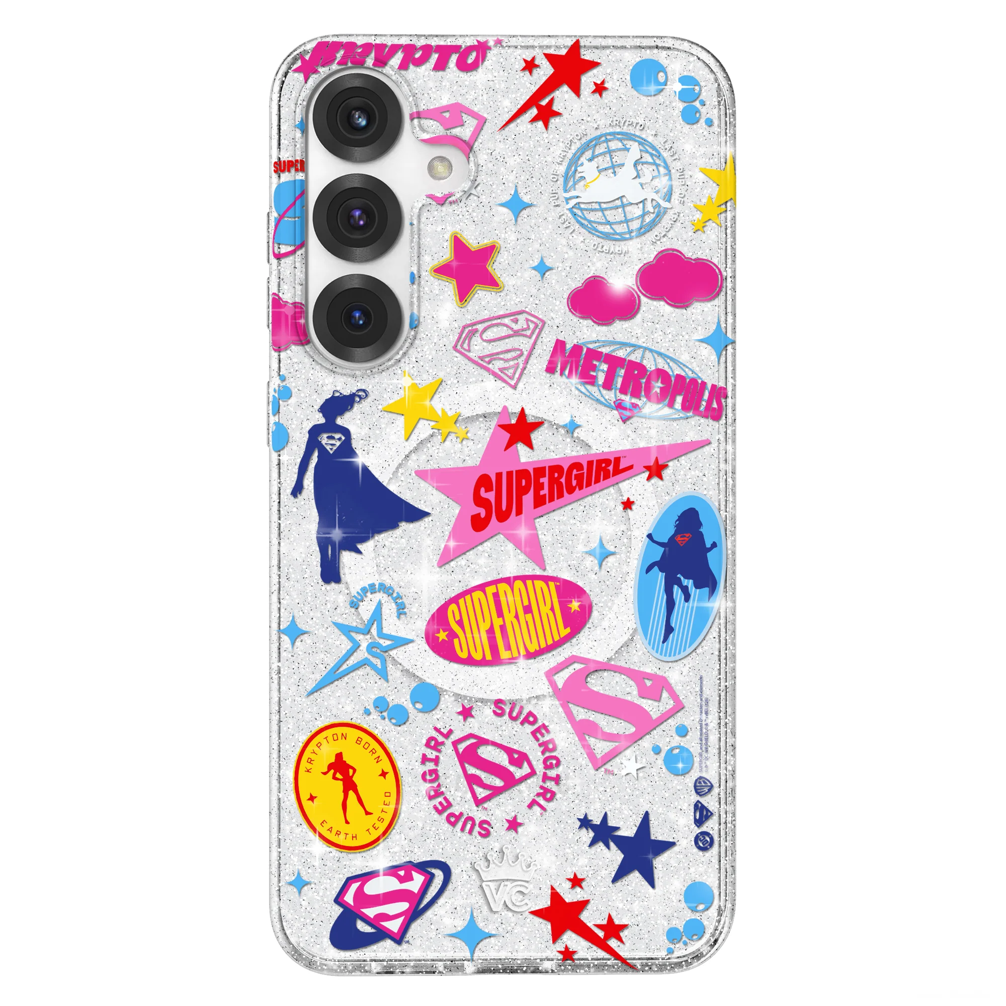 Supergirl Krypto Glitter Samsung Case - Image 51