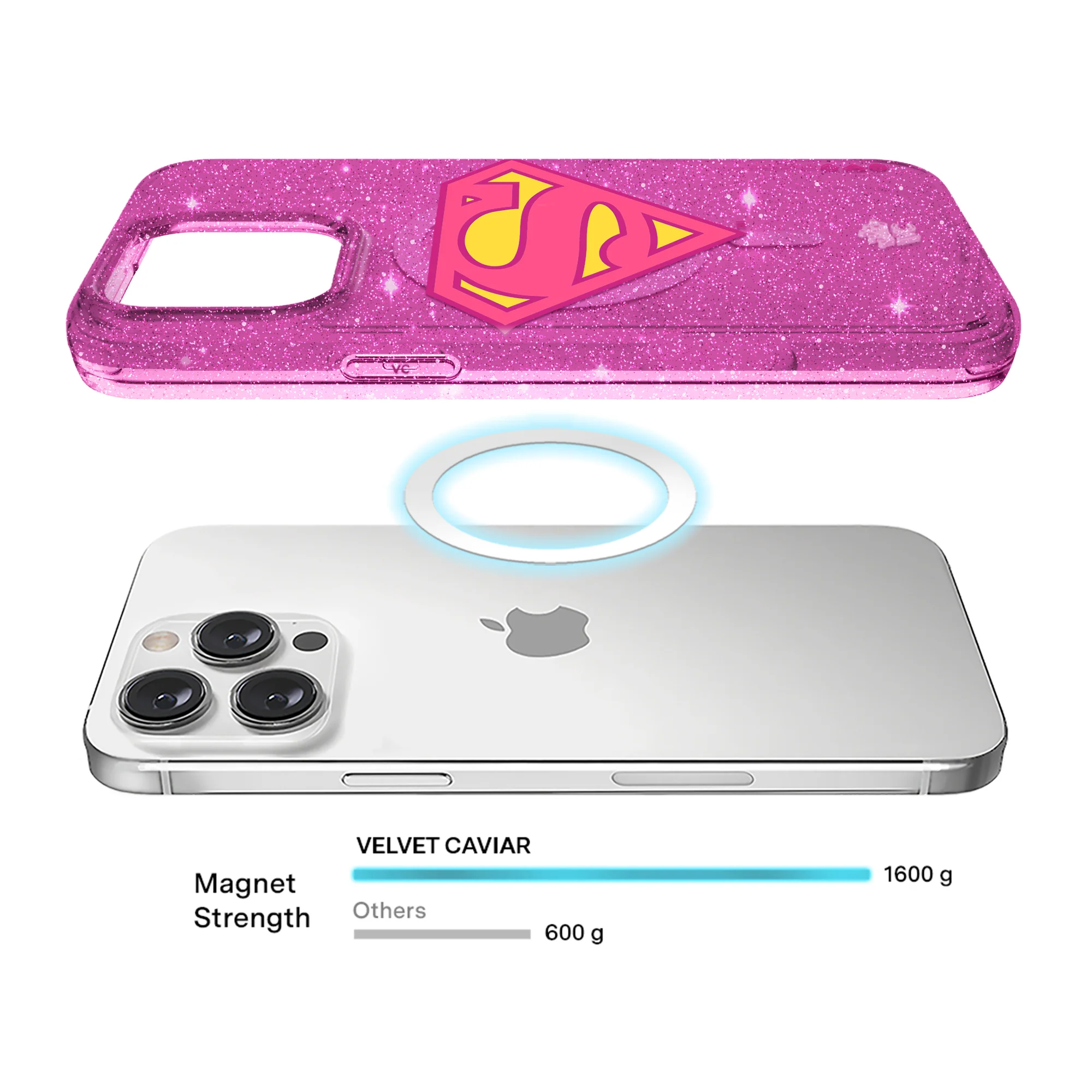 Supergirl Stardust Glitter iPhone Case - Image 34