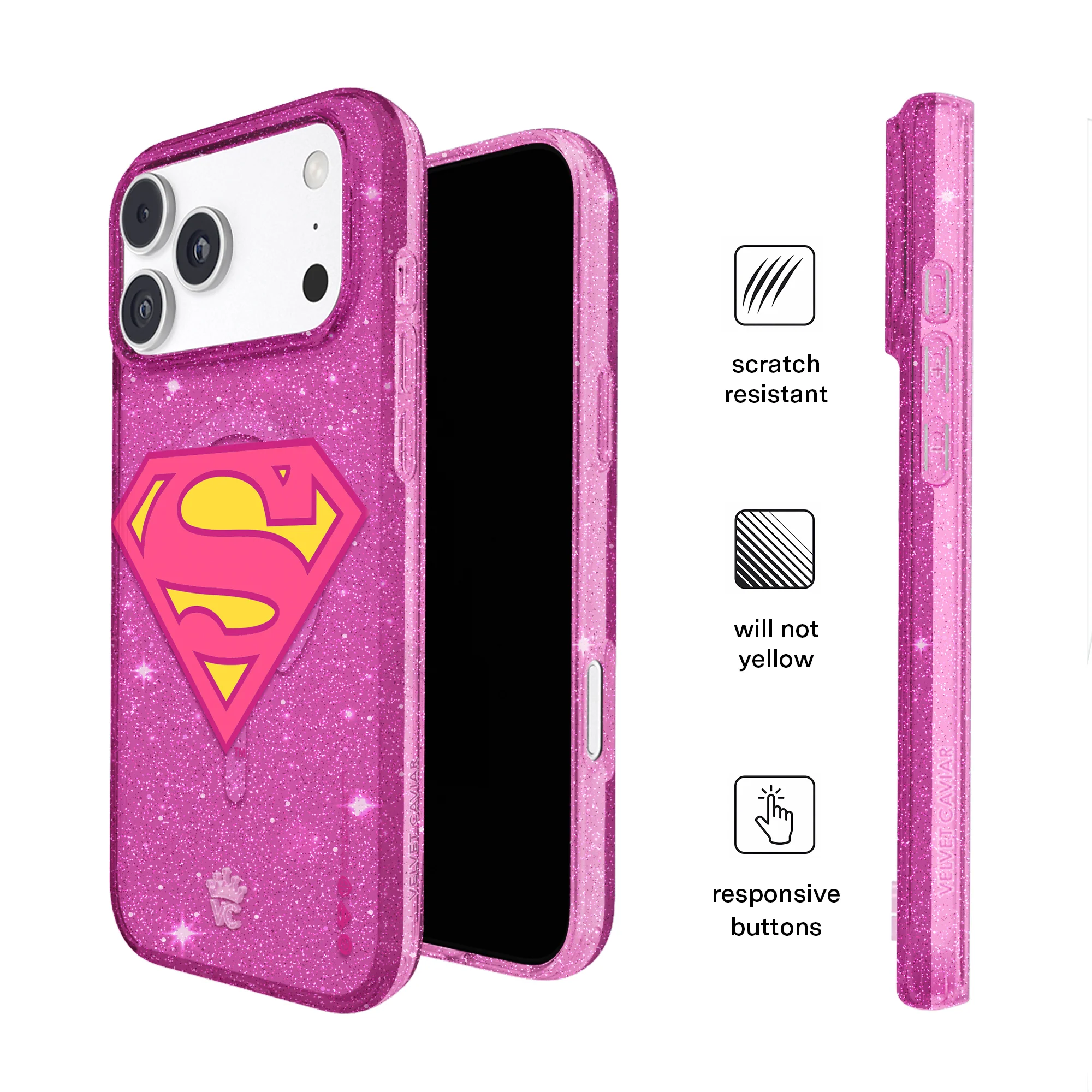 Supergirl Stardust Glitter iPhone Case - Image 75