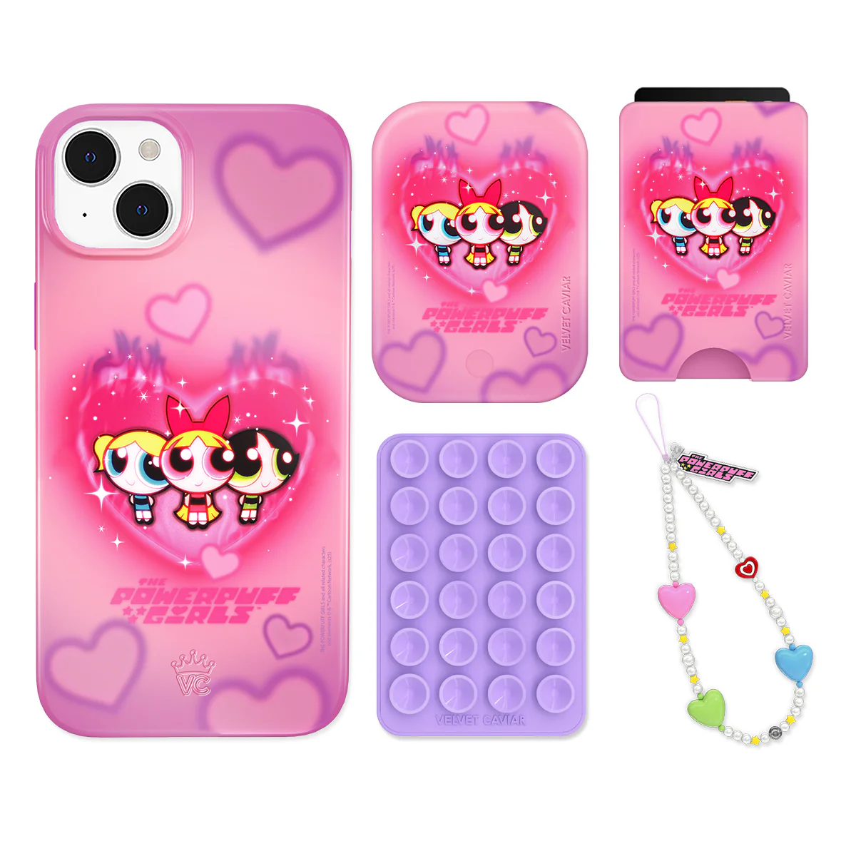 The Powerpuff Girls Airbrush Hearts iPhone Bundle Set - Wallet - Image 12