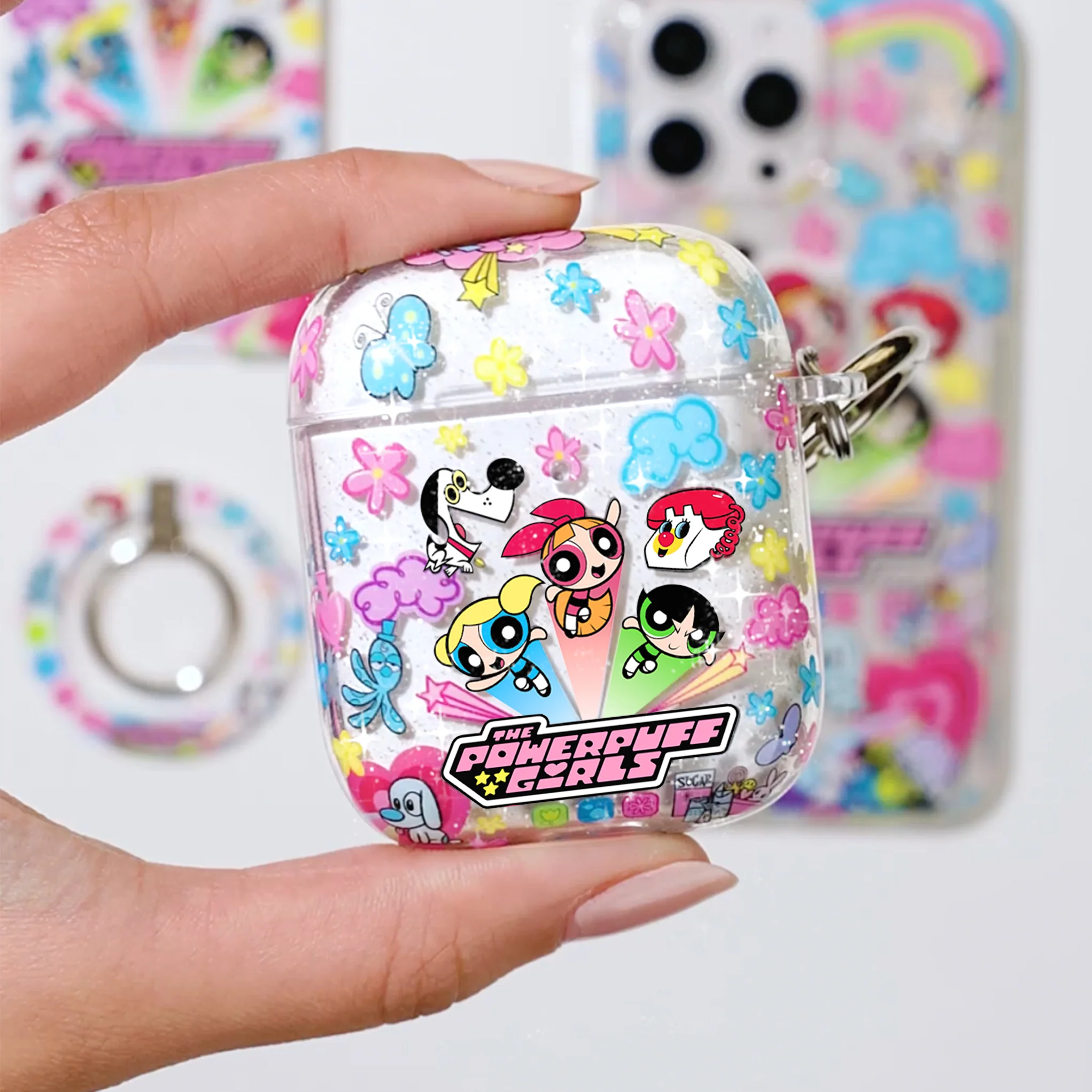 The Powerpuff Girls Girl Power Glitter AirPod Case - Image 17