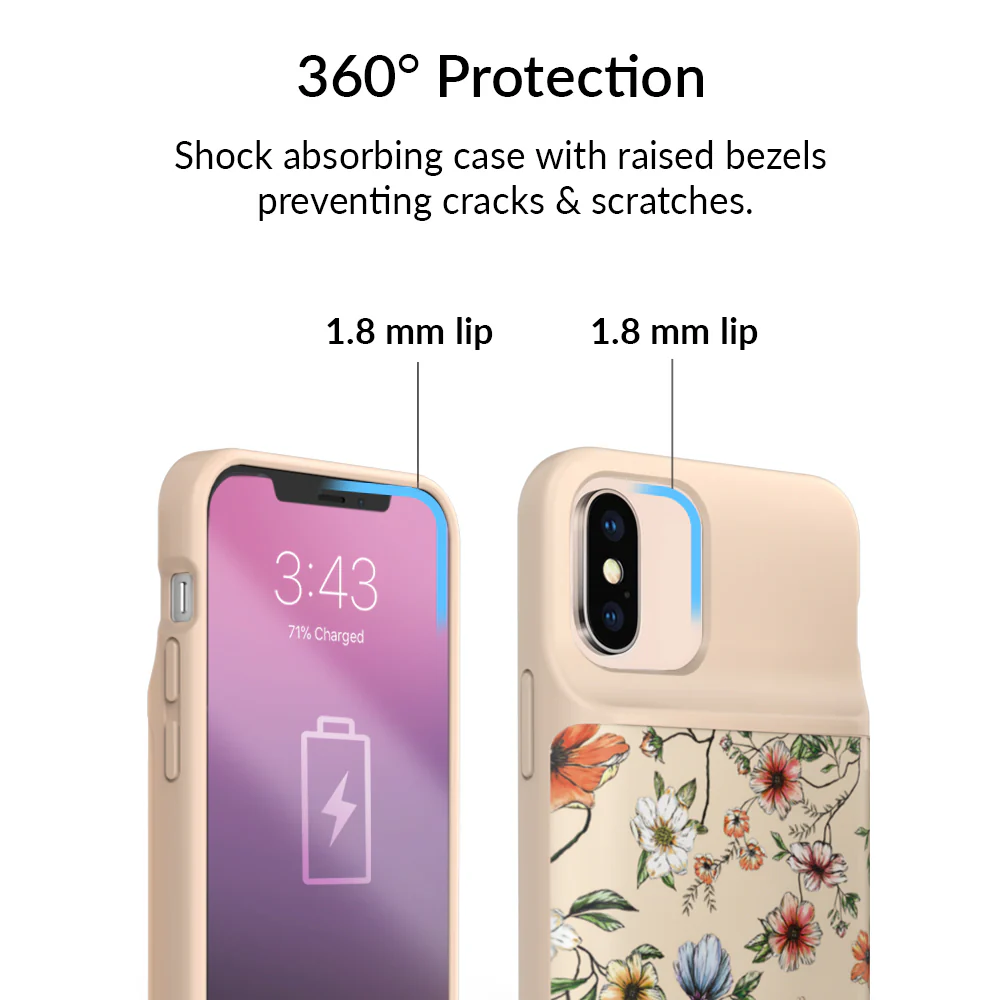 Vintage Floral iPhone Charging Case - Image 4