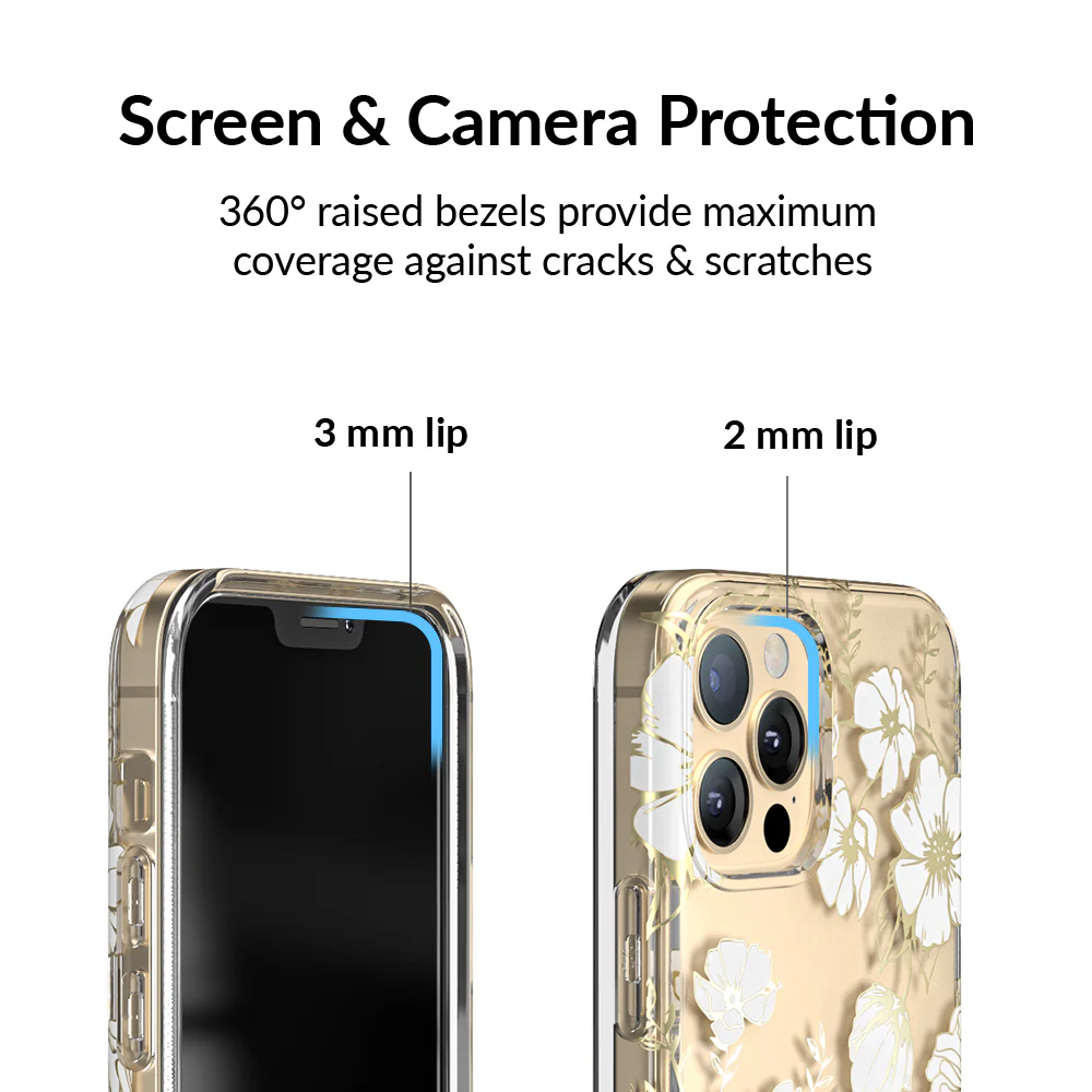 White and Gold Floral Clear iPhone Case - Image 50