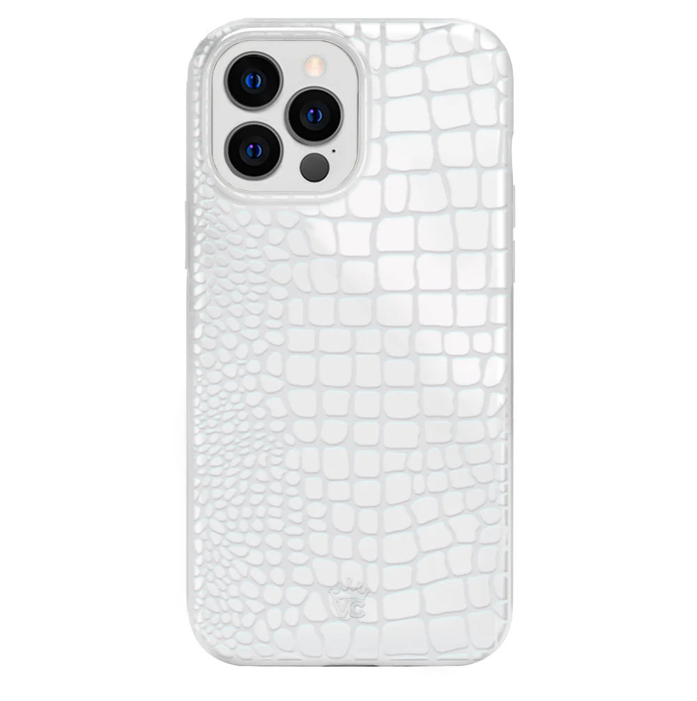 White Croc iPhone Case - Image 61
