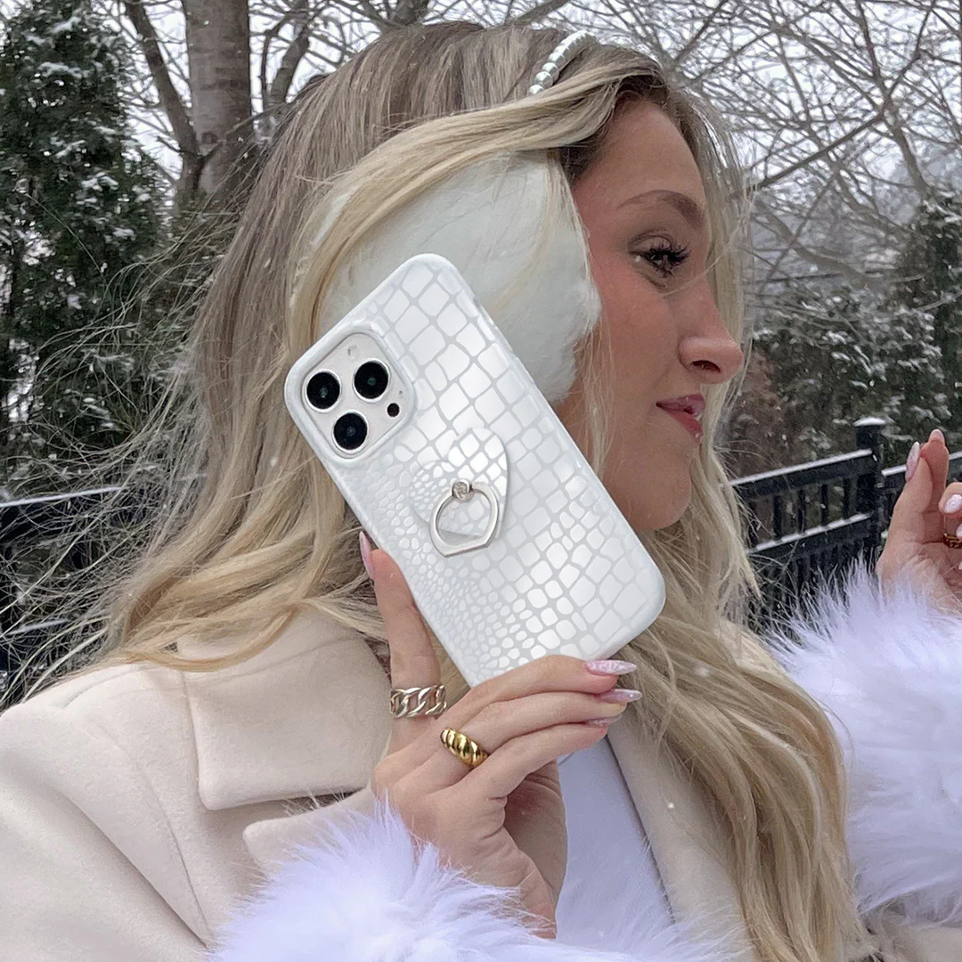 White Croc iPhone Case - Image 62