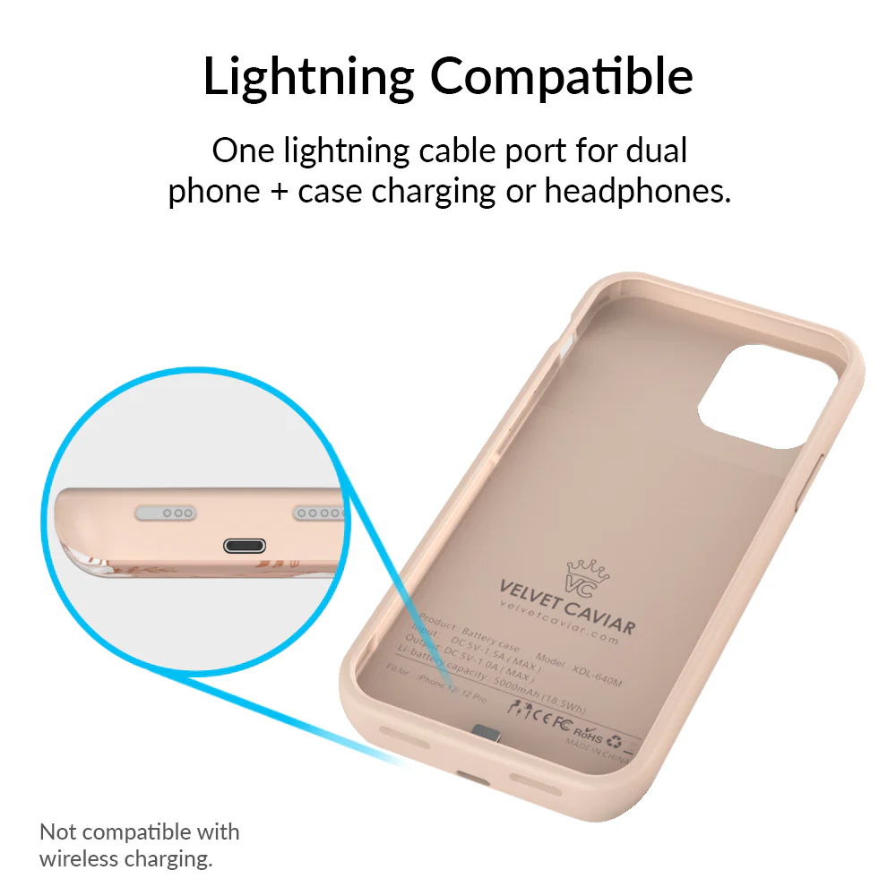 White Floral iPhone Charging Case - Image 29