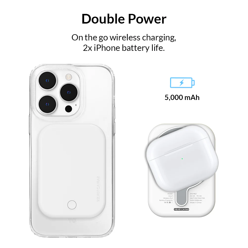 White Portable MagSafe Charger Power Pack - Image 3