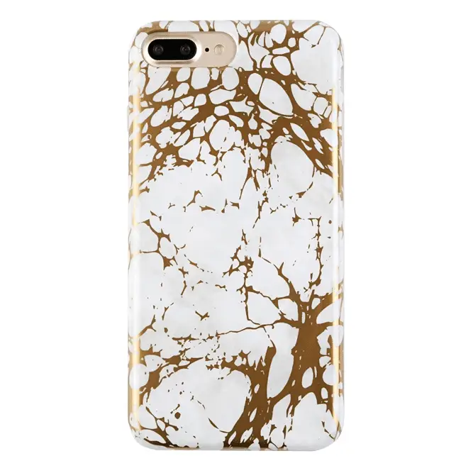 White Marble Gold Chrome iPhone Case - Image 22