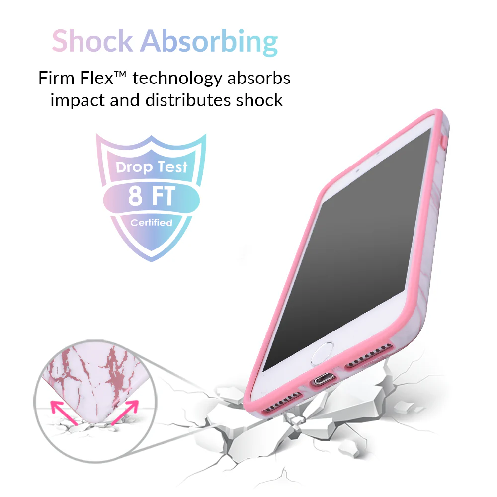 White Marble Pink Chrome iPhone Case - Image 21