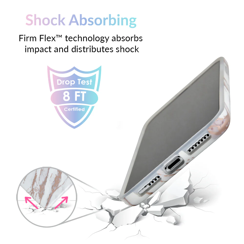 White Marble Rose Gold Chrome 2.0 iPhone Case - Image 40