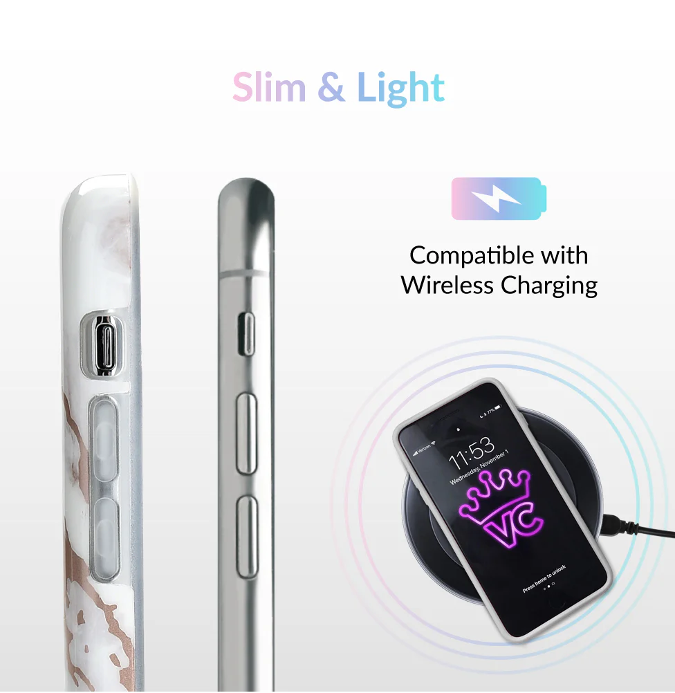 White Marble Rose Gold Chrome 2.0 iPhone Case - Image 42