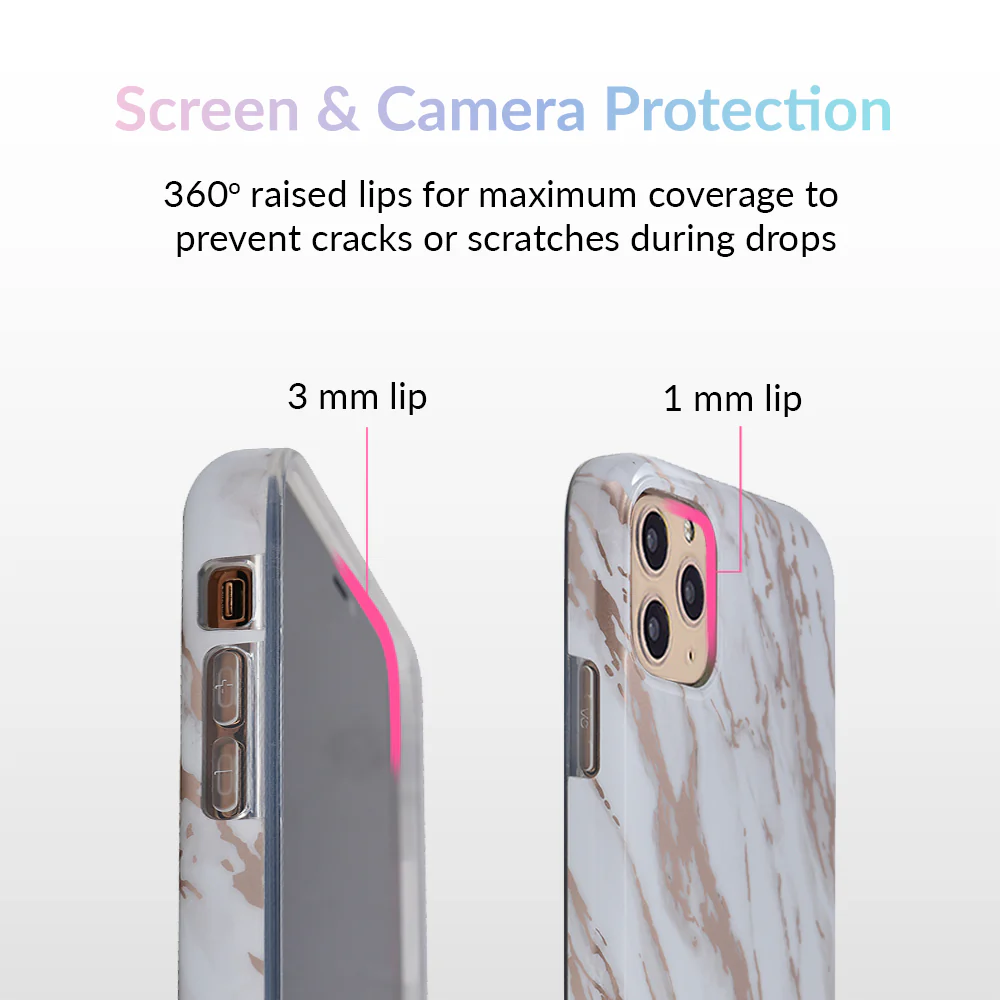 White Marble Rose Gold Chrome 2.0 iPhone Case - Image 49