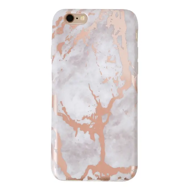 White Marble Rose Gold Chrome iPhone Case - Image 29