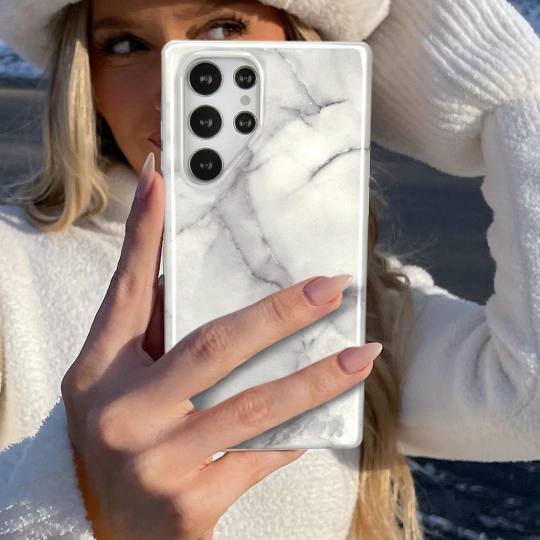 Carrara Marble Samsung Case - Image 2