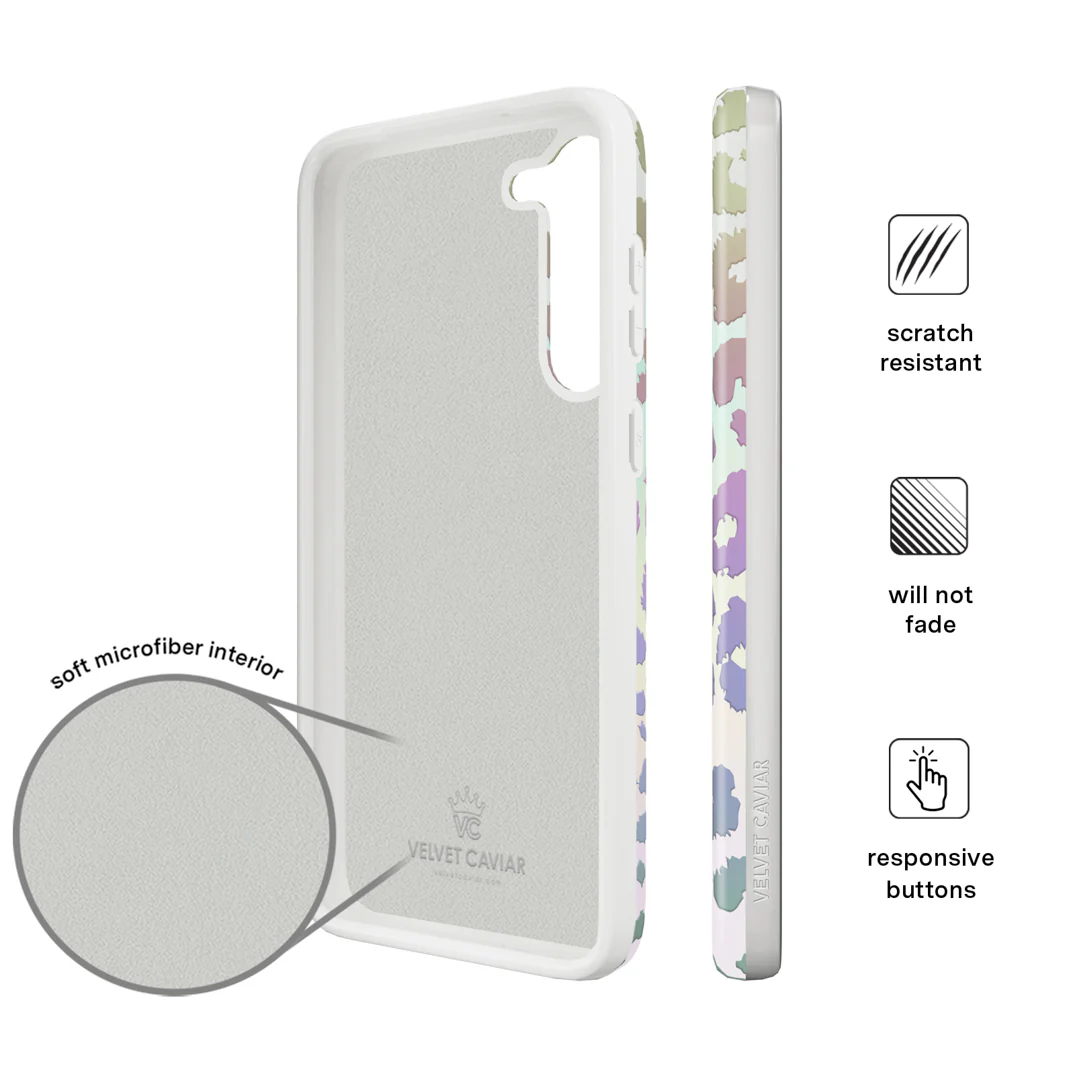 White Opal Leopard Samsung Case - Image 45
