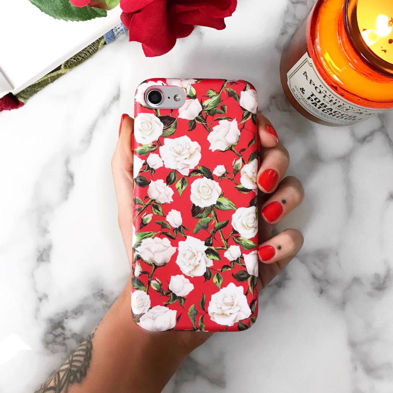 White Roses Floral iPhone Case - Image 38