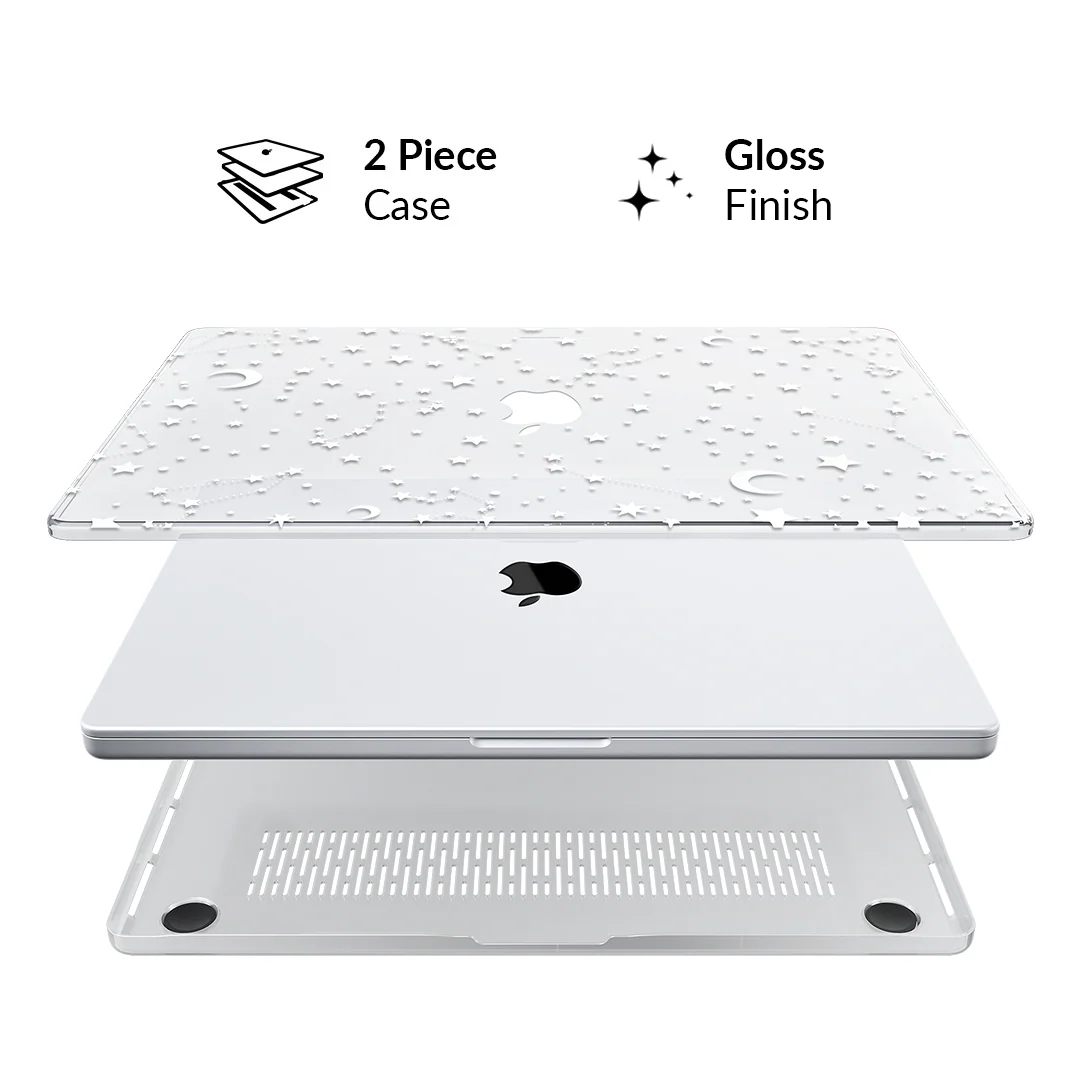 White Stars MacBook Case - Image 38