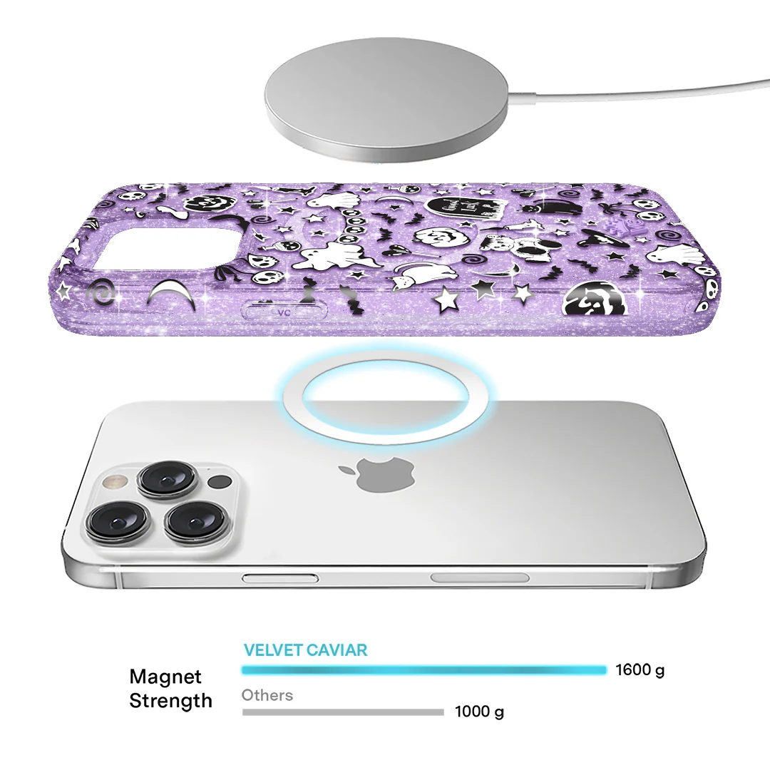 Witchy Lilac Glitter iPhone Case - Image 33