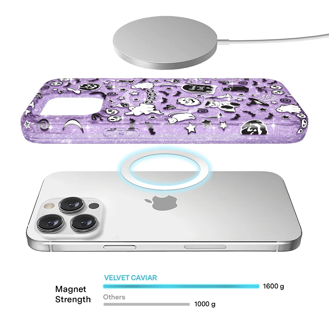 Witchy Lilac Glitter iPhone Case - Image 68