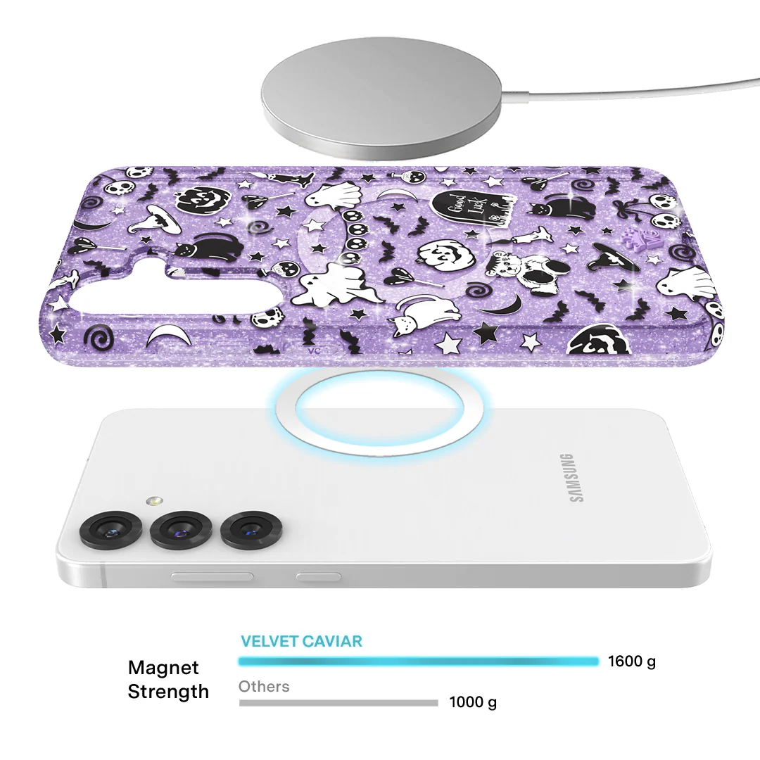 Witchy Lilac Glitter Samsung Case - Image 3