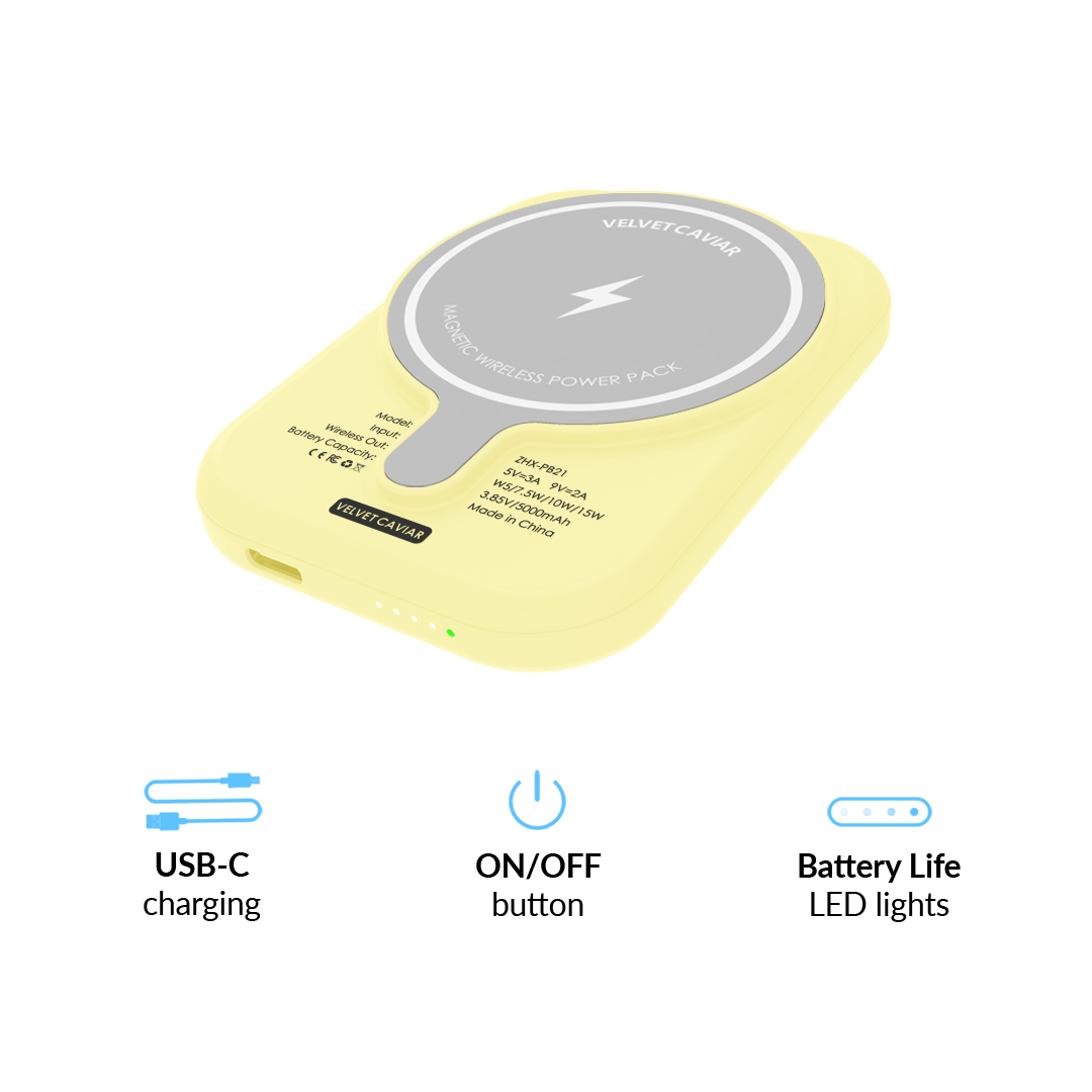 Yellow Portable MagSafe Charger Power Pack - Image 6